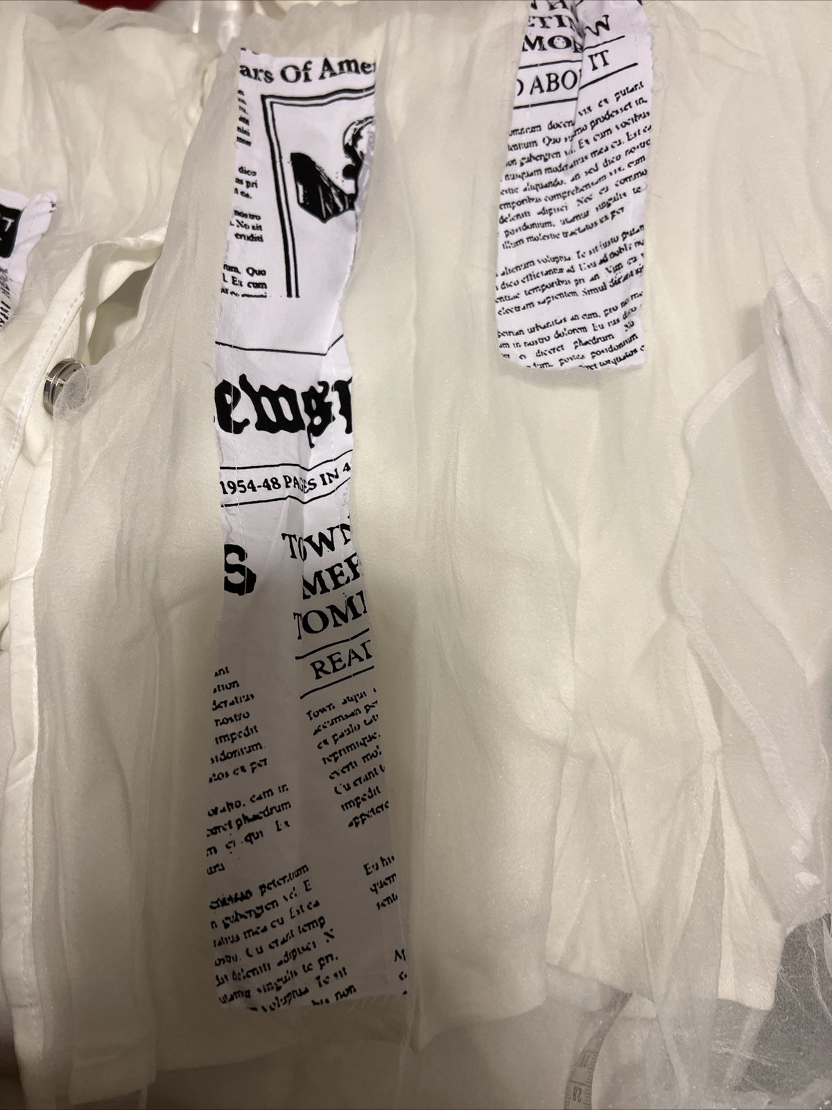 H4 Off White Oversized Jacket, Sz 18/38. Made In Turkey