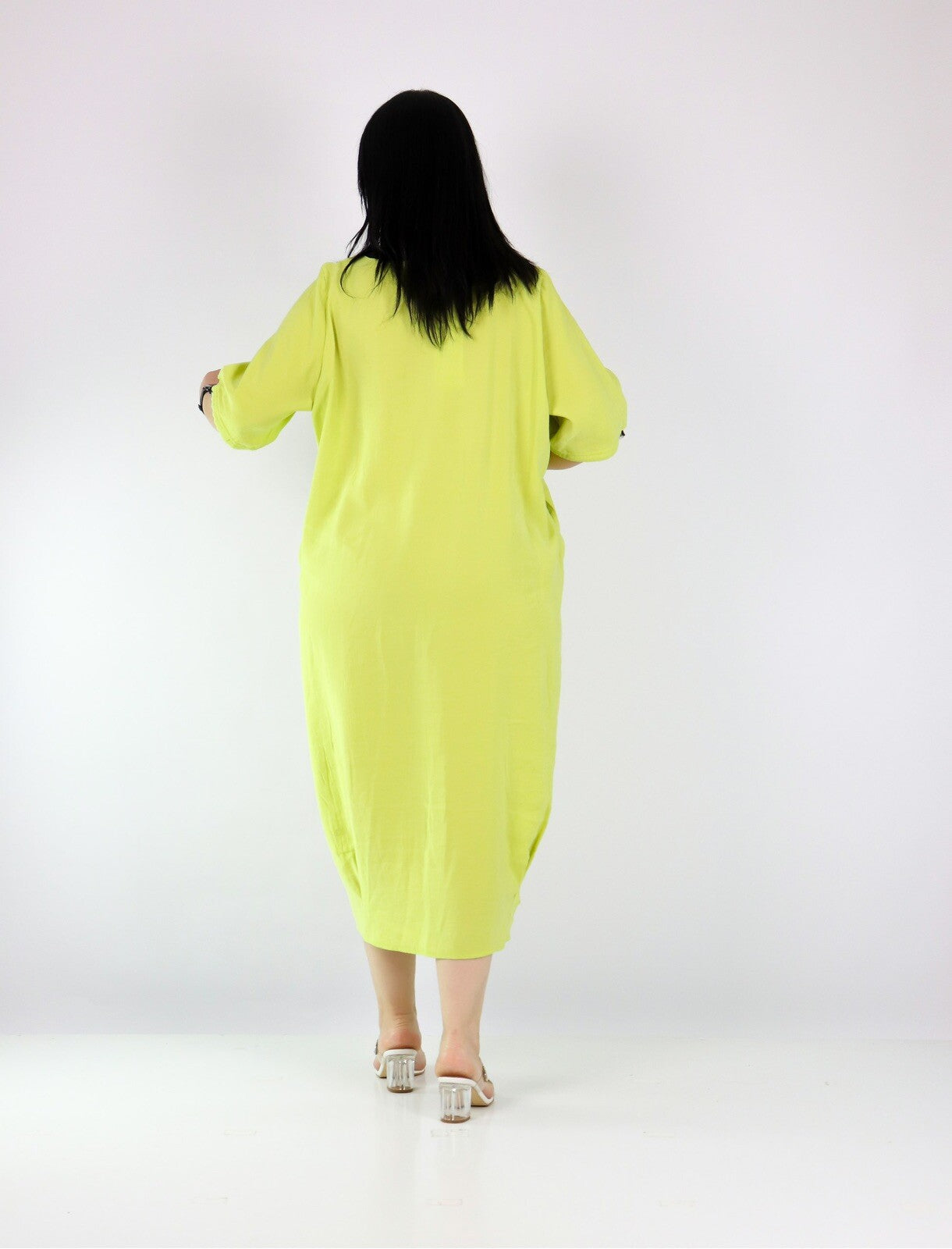 Darkwin Lime Zipper Dress, Sz 18-20/1 Made in Turkey