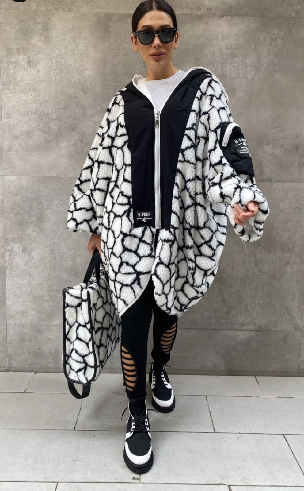 H4 Oversized Hooded Coat/Jacket One Size | Made in Turkey
