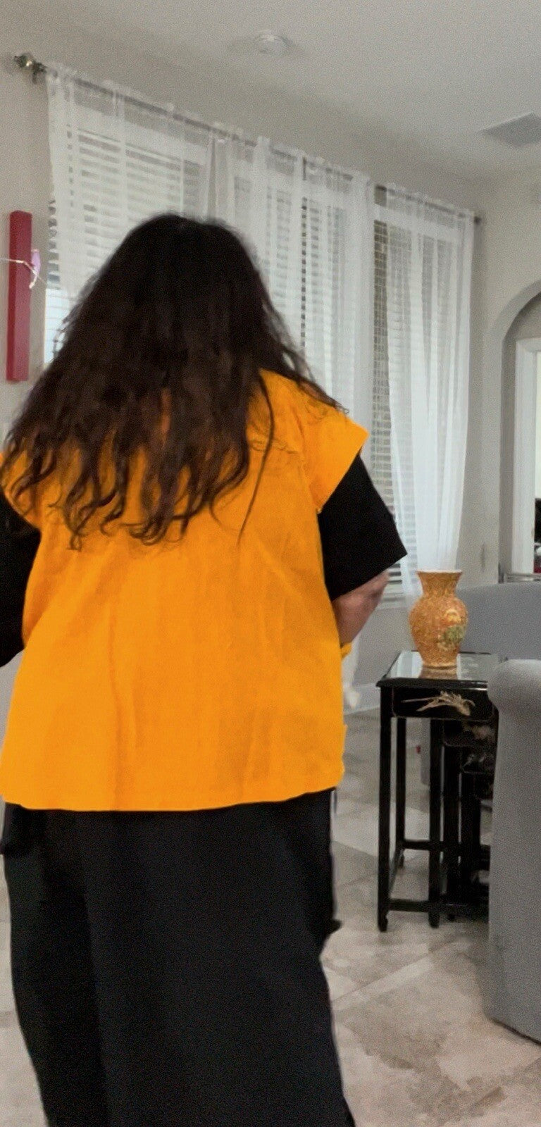 Divas Planet Yellow Paint Splash Vest Sz 2XL Made In Turkey