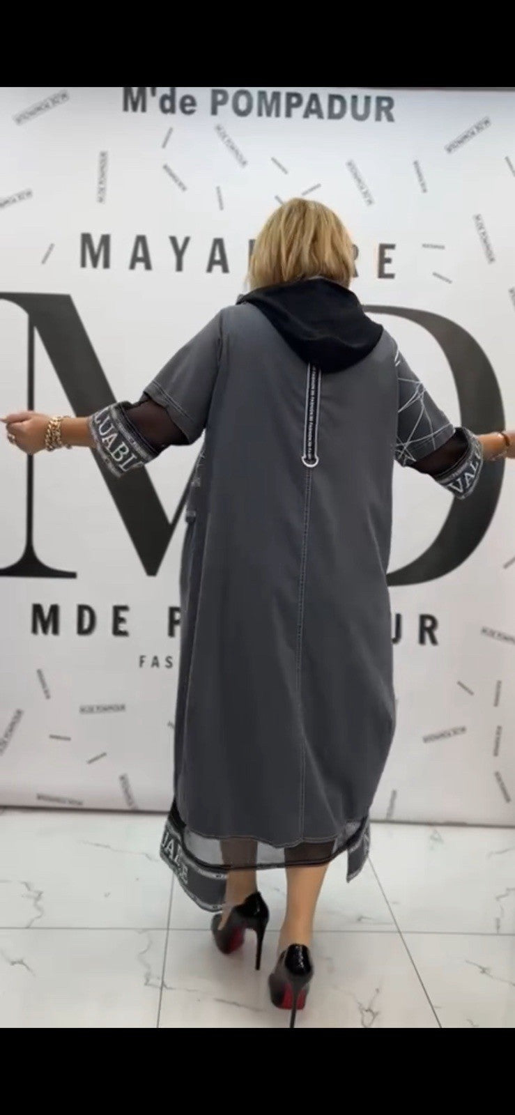 M’De Pompadur Women’s Plus Size Dress 22/5 | Made in Turkey Elegant
