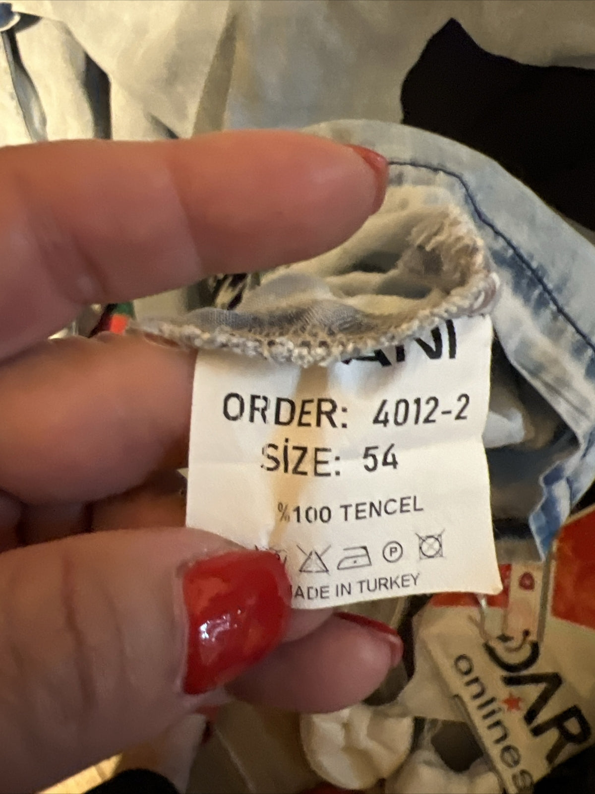 Luani 2 PCs Denim Look Suit, Sz 20/54 Made In Turkey