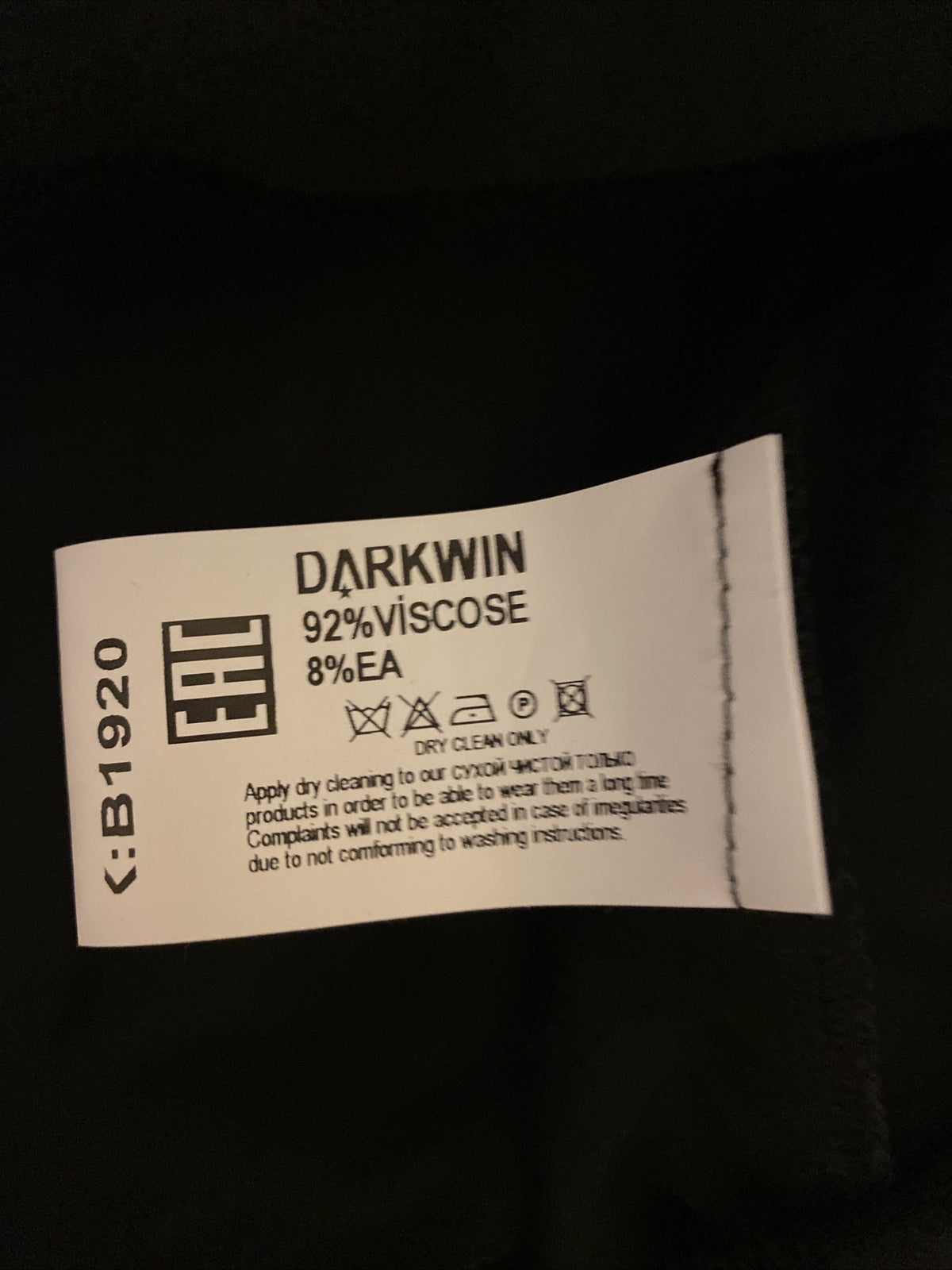 Darkwin Artistic Black Dress Sz 20/2 Made In Turkey Embroidered Asymmetrical
