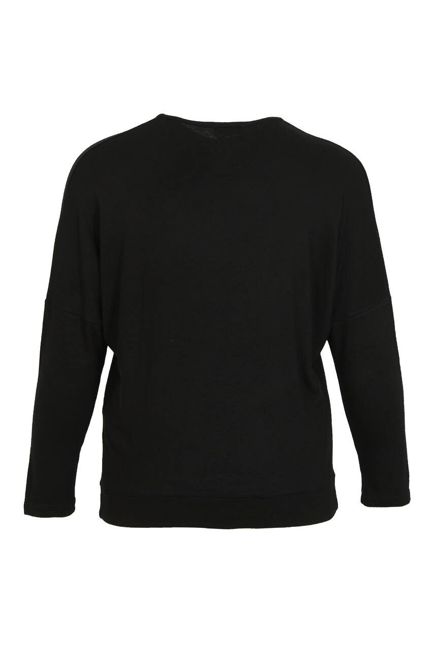 Darkwin Rhinestone Quote Black Top, Sz 18, Made in Turkey