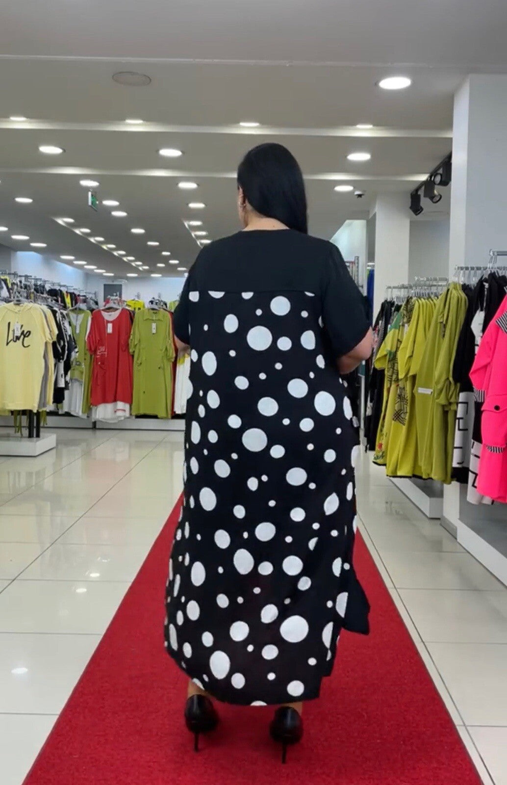 Darkwin Polka Dot Evolution Dress Sz 2X Made In Turkey