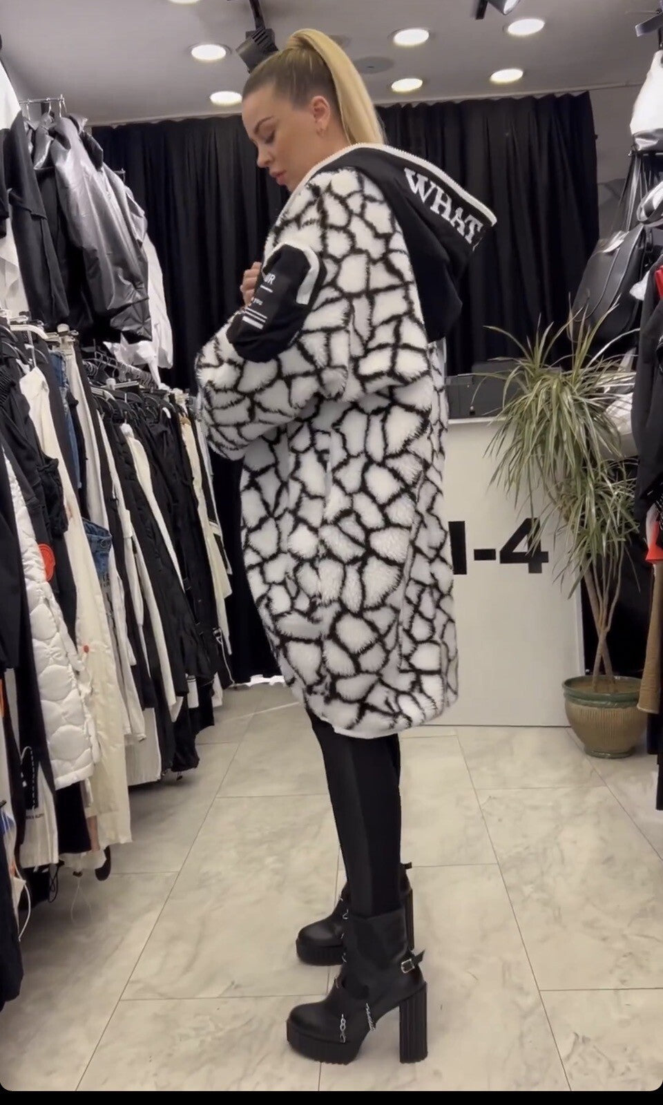 H4 Oversized Hooded Coat/Jacket One Size | Made in Turkey