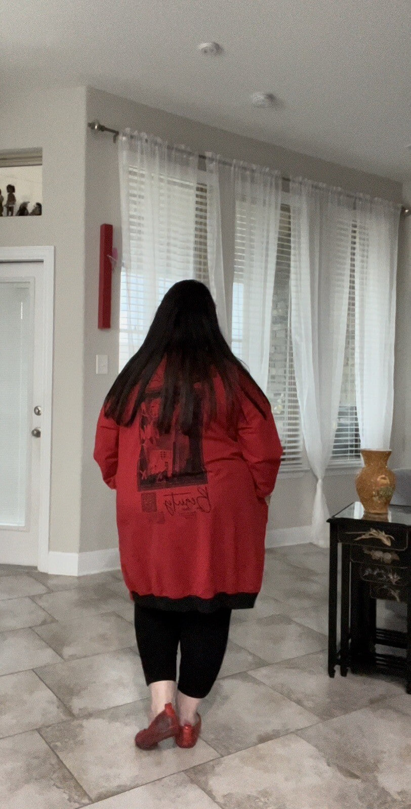 LaMaxx Red Oversize Tunic Dress Sz 20/48 Made In Turkey