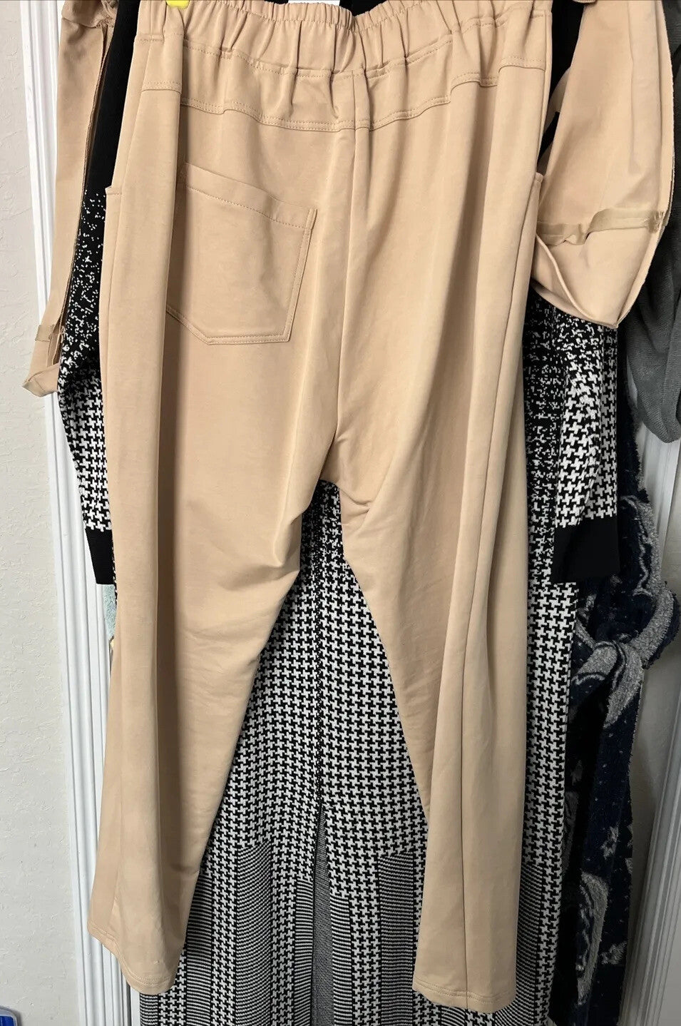 Barbara 2 Pcs Suit, Beige Hoodie & Pants “Never Mind”, Sz 20/3, Made In Poland