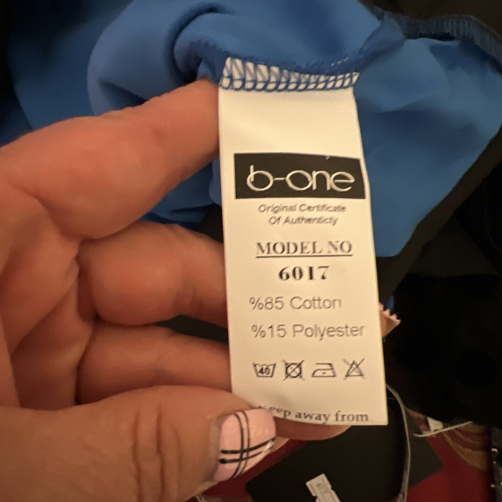 B-One Blue Black Asymmetrical Dress, Sz 10-44 Made in Turkey