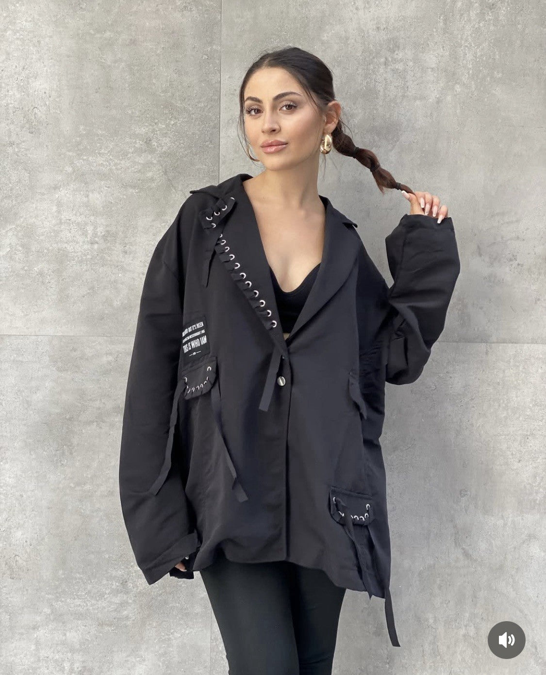 H4 Women’s Plus Size Funky Oversized Jacket 20/40 | Made in Turkey Trendy