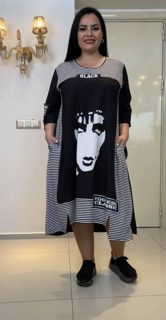 ✨ Darkwin Asymmetric Dress – Sz 18 (Made in Turkey)