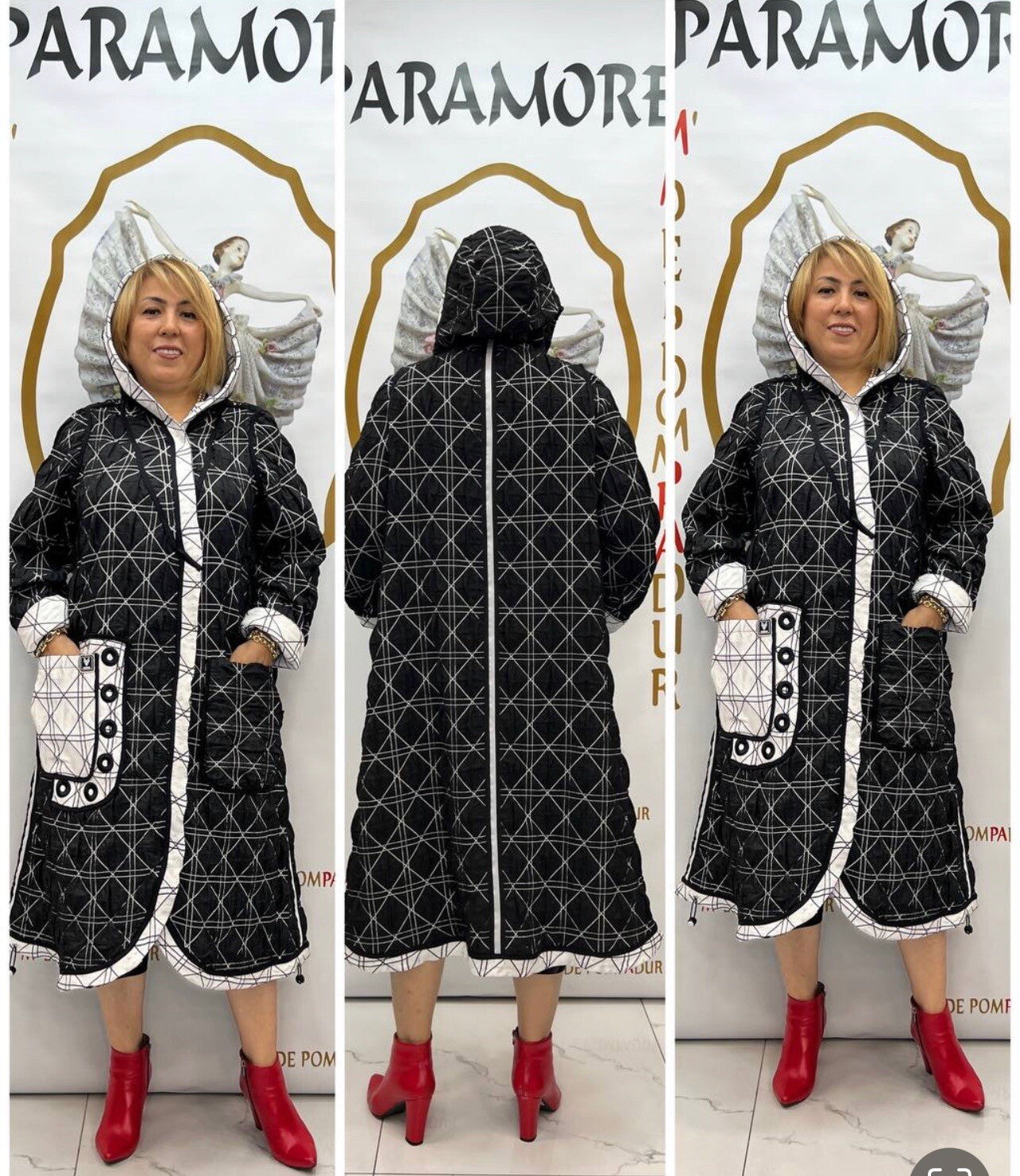 M’De Pompadour Quilted Light Weight Coat Sz 22/3 | Made in Turkey