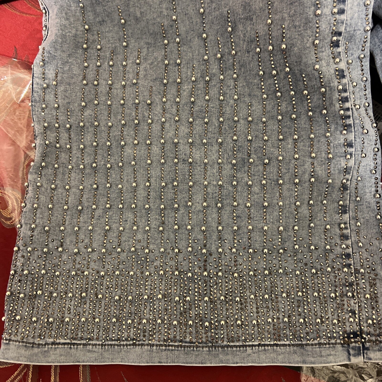 💎 Zanessi Sparkle Wide Leg Jeans Sz 24/56 Turkish Design