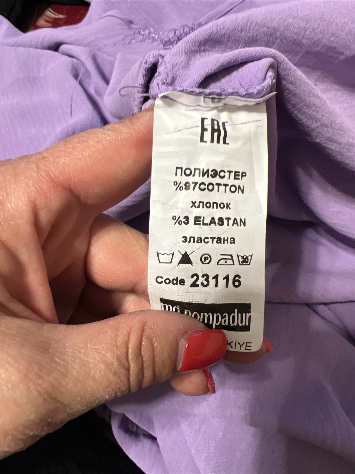 M’De Pompadur 2 PCs Suit, Sz 22/3, Made In Turkey – Elegant Lavender Set