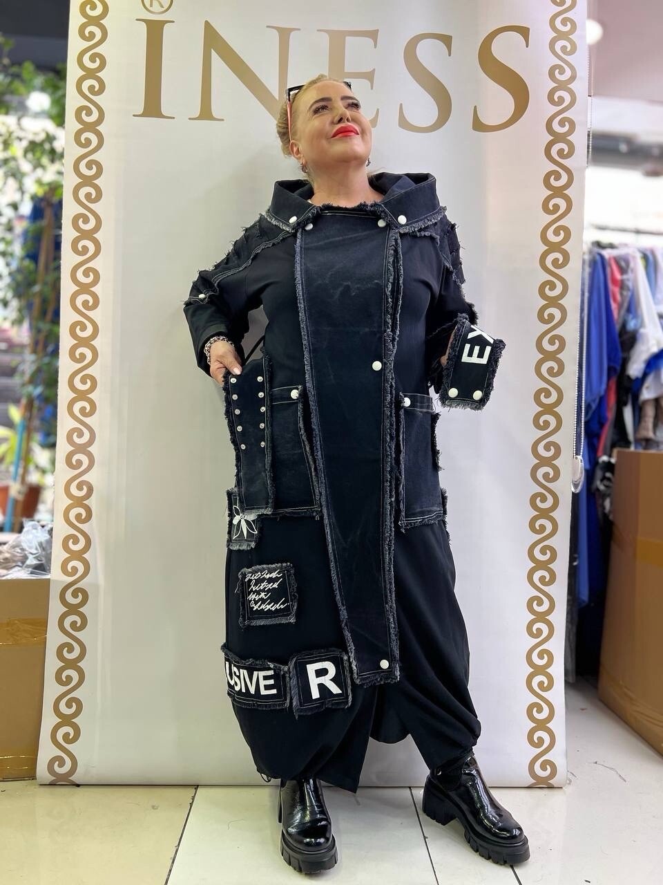 Riberance Statement Long Jacket/Cardigan Sz 18/52 Made In Turkey 🔥