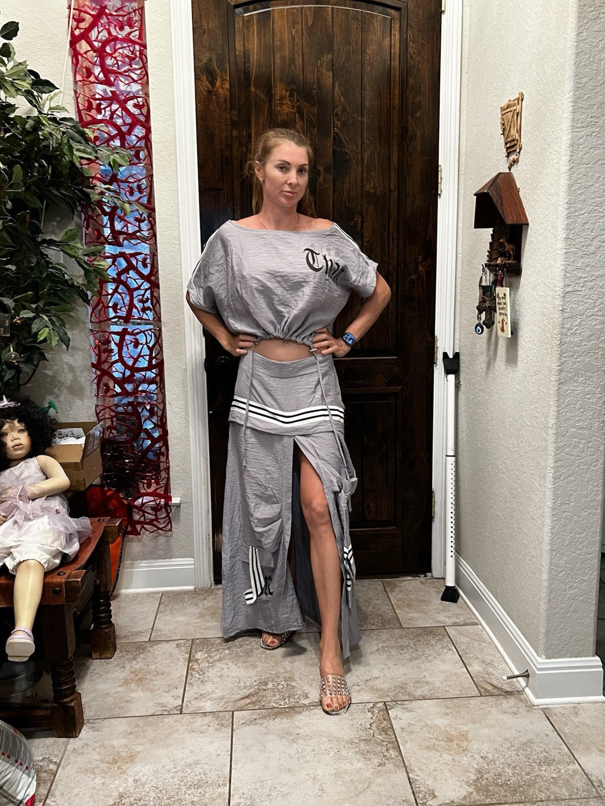 Bukezy Summer 2pc Set, Off Shoulder Top & Maxi Skirt, Sz M Turkey