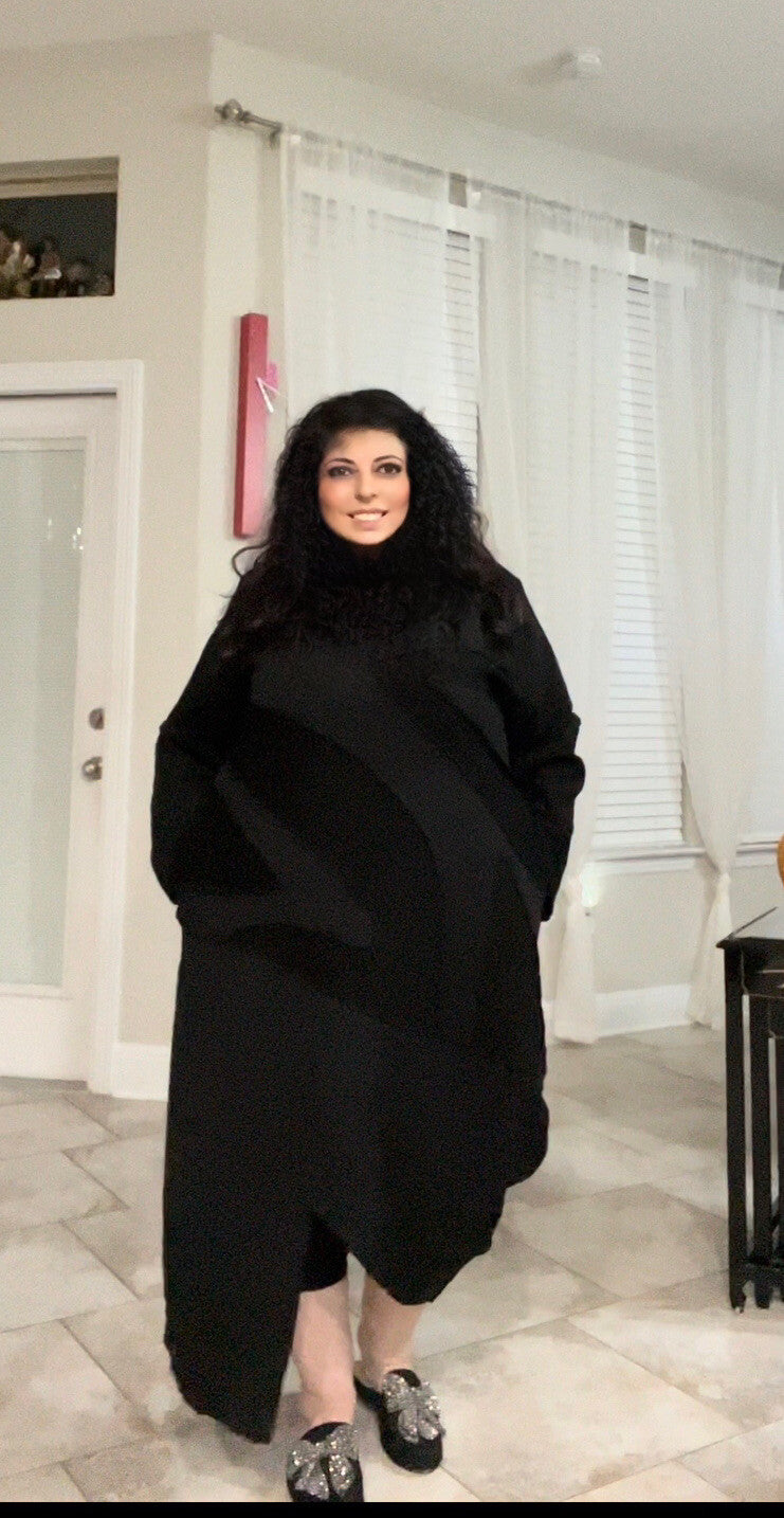 H4 Avant-Garde Oversized Dress, Sz 16/36 – Made in Turkey