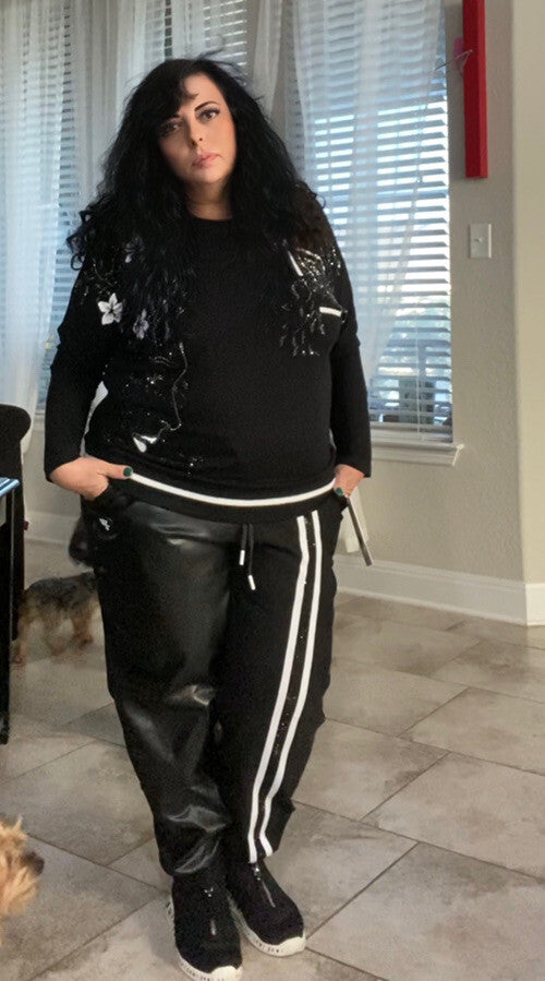 Dame Motivation Faux Leather Pants Sz 20/54 Made In Turkey