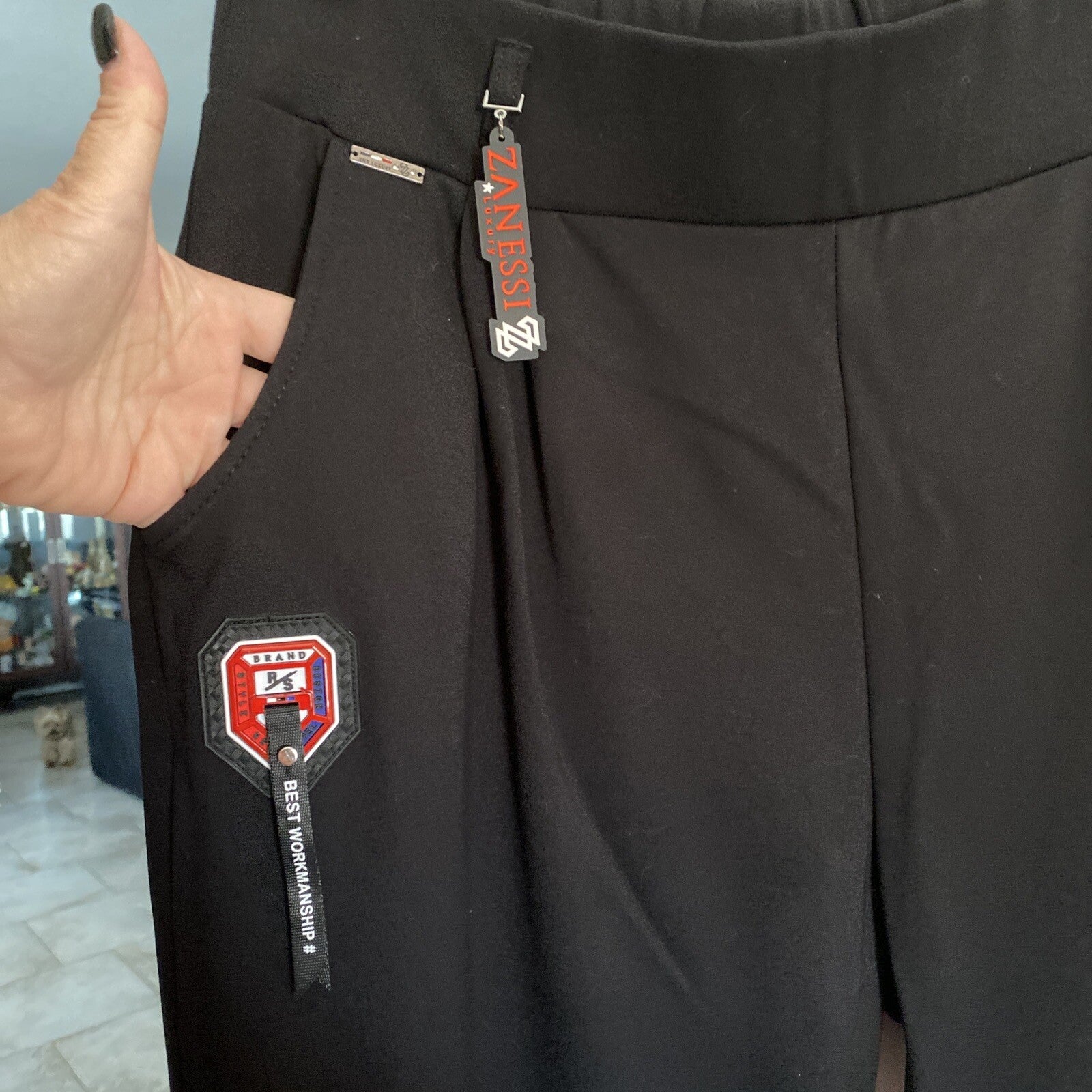 Zanessi Black Pants Sz 14/44 Made In Turkey – Stretch Comfort Fit