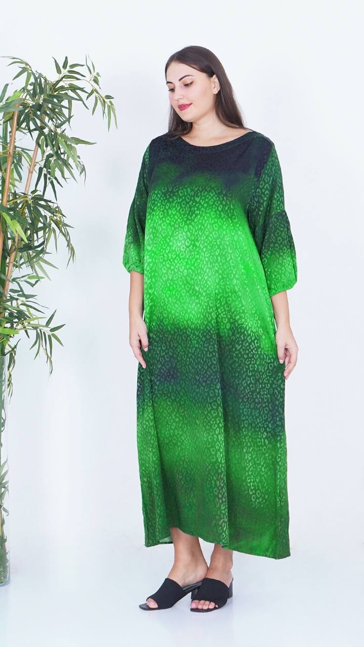 Darkwin Emerald Ombre Maxi Dress Sz 18/1 | Made In Turkey