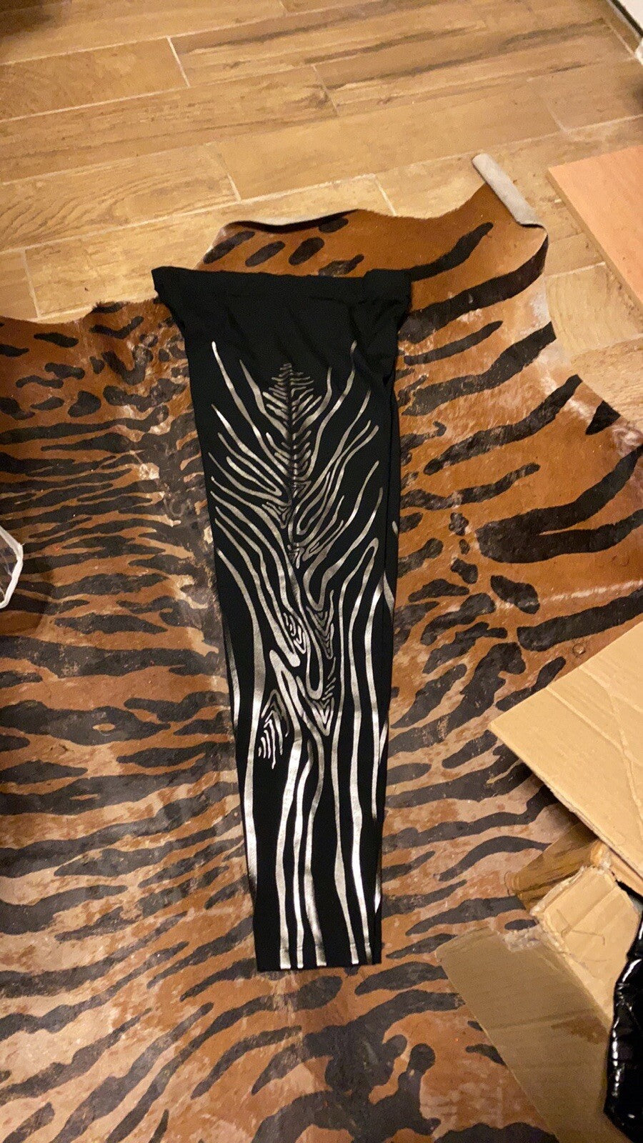 Darkwin Metallic Print Leggings Sz XL (18–20) Made in Turkey