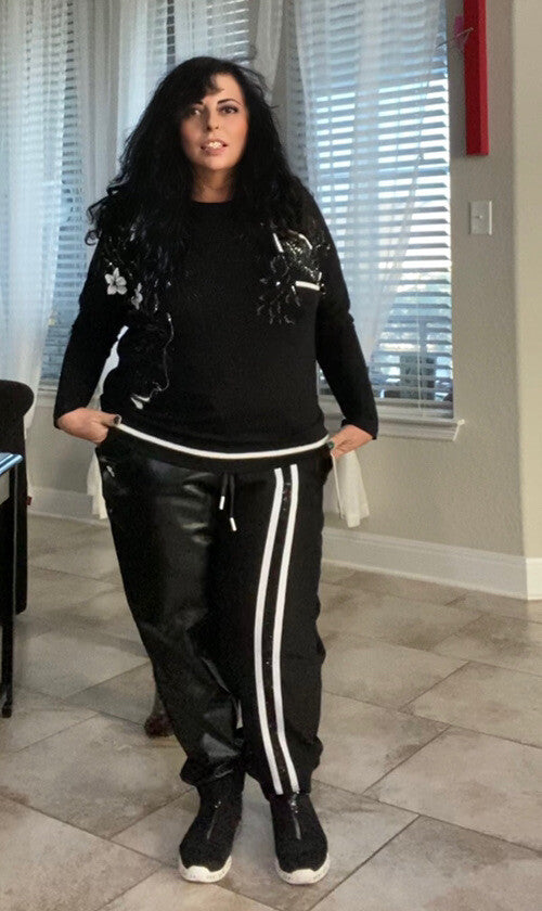 Dame Motivation Faux Leather Pants Sz 20/54 Made In Turkey