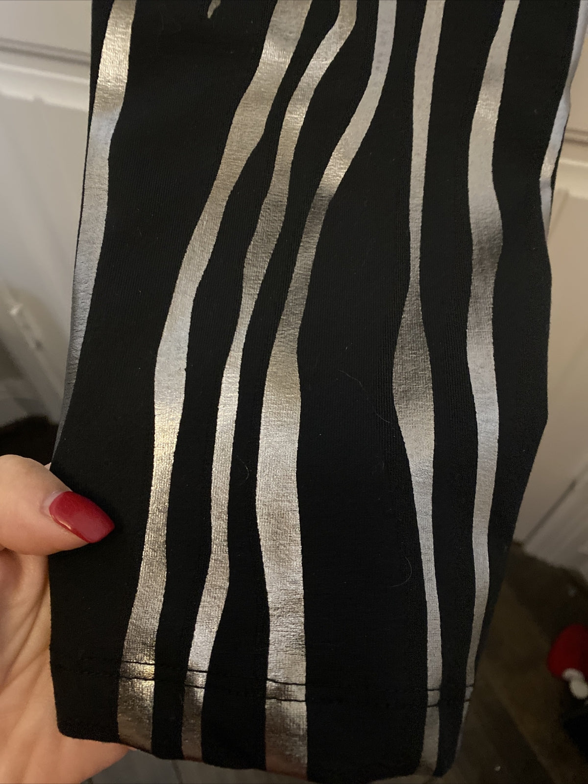 Darkwin Metallic Print Leggings Sz XL (18–20) Made in Turkey