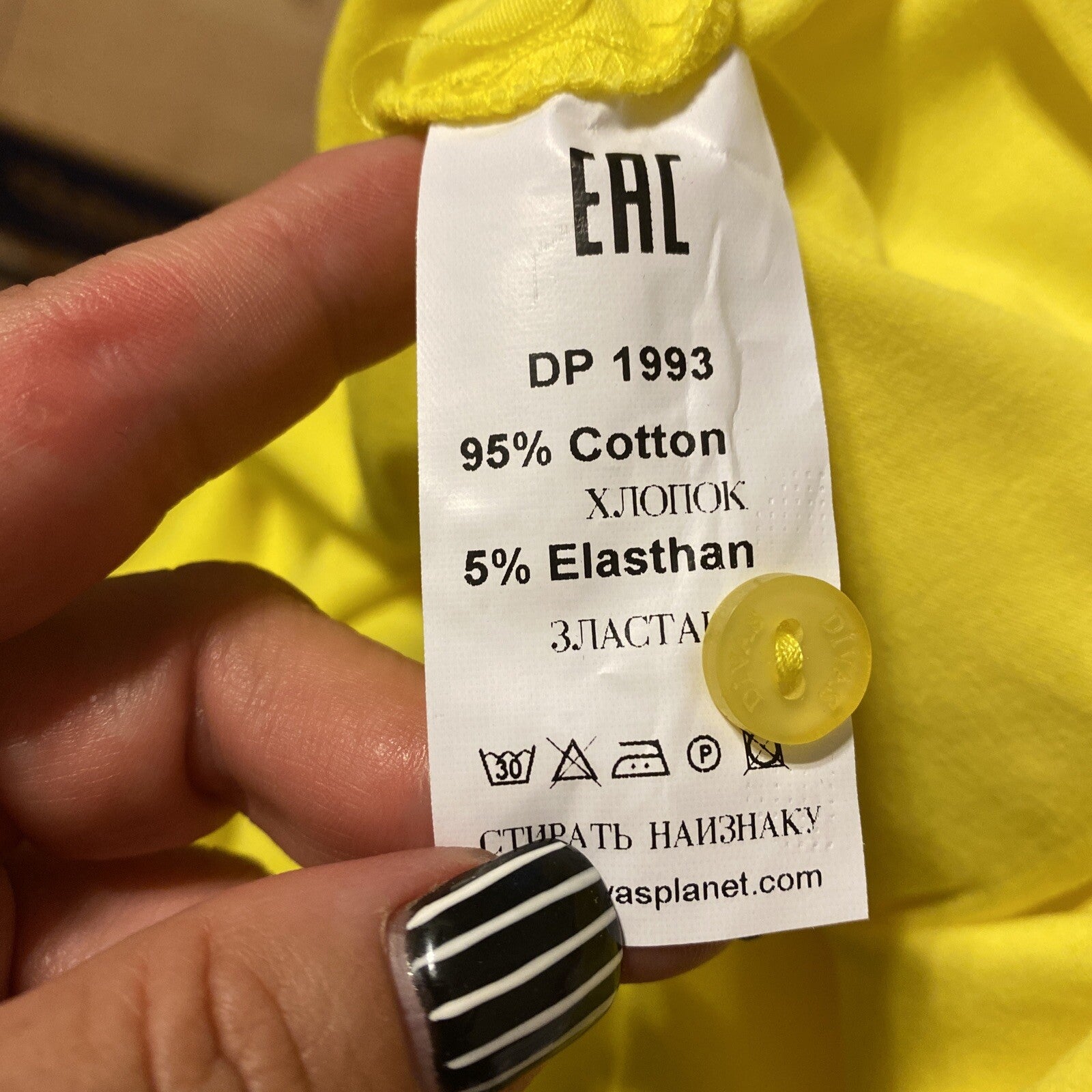Divas Planet Yellow Cutout Shoulder Top Sz 3XL/3 Made In Turkey