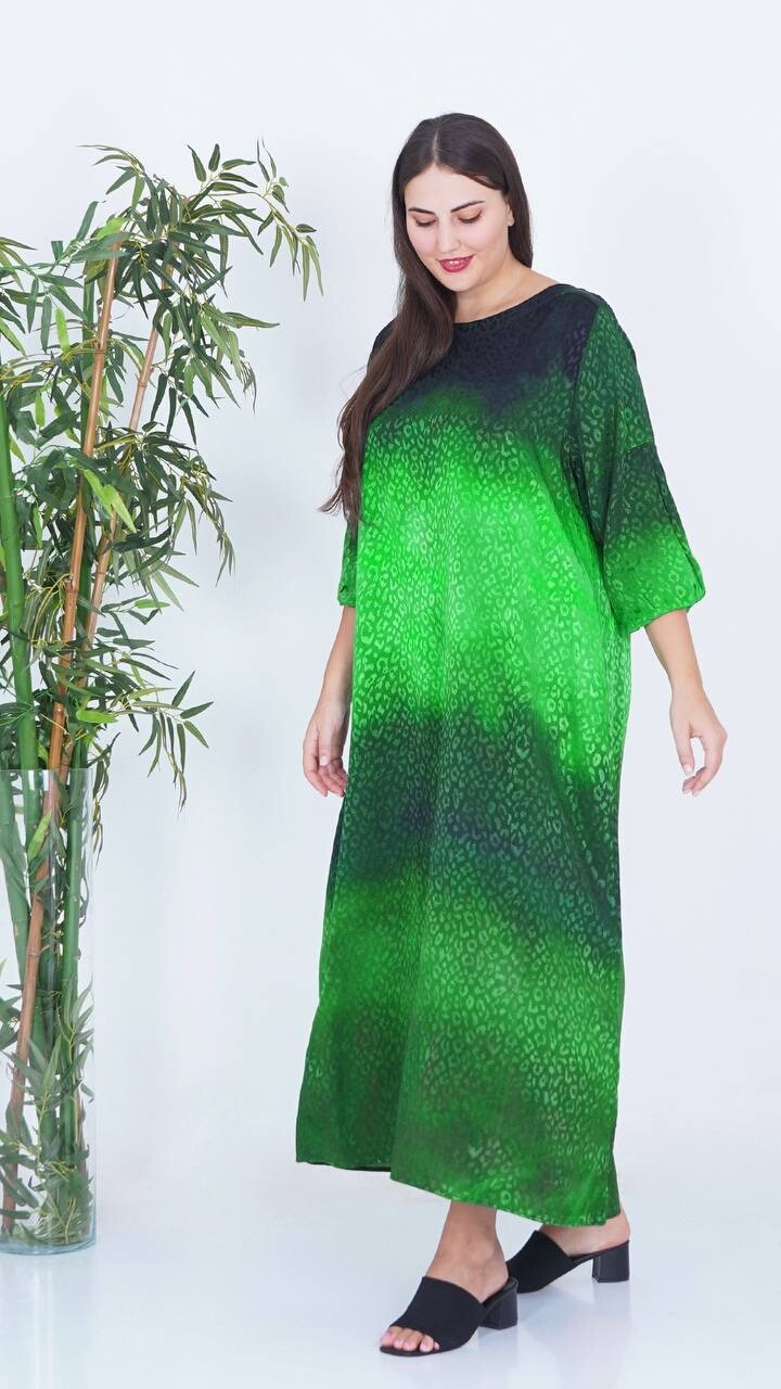 Darkwin Emerald Ombre Maxi Dress Sz 18/1 | Made In Turkey