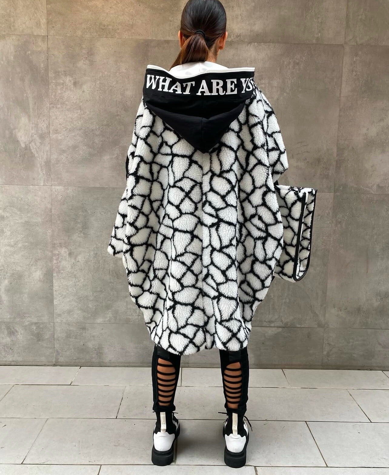 H4 Oversized Hooded Coat/Jacket One Size | Made in Turkey