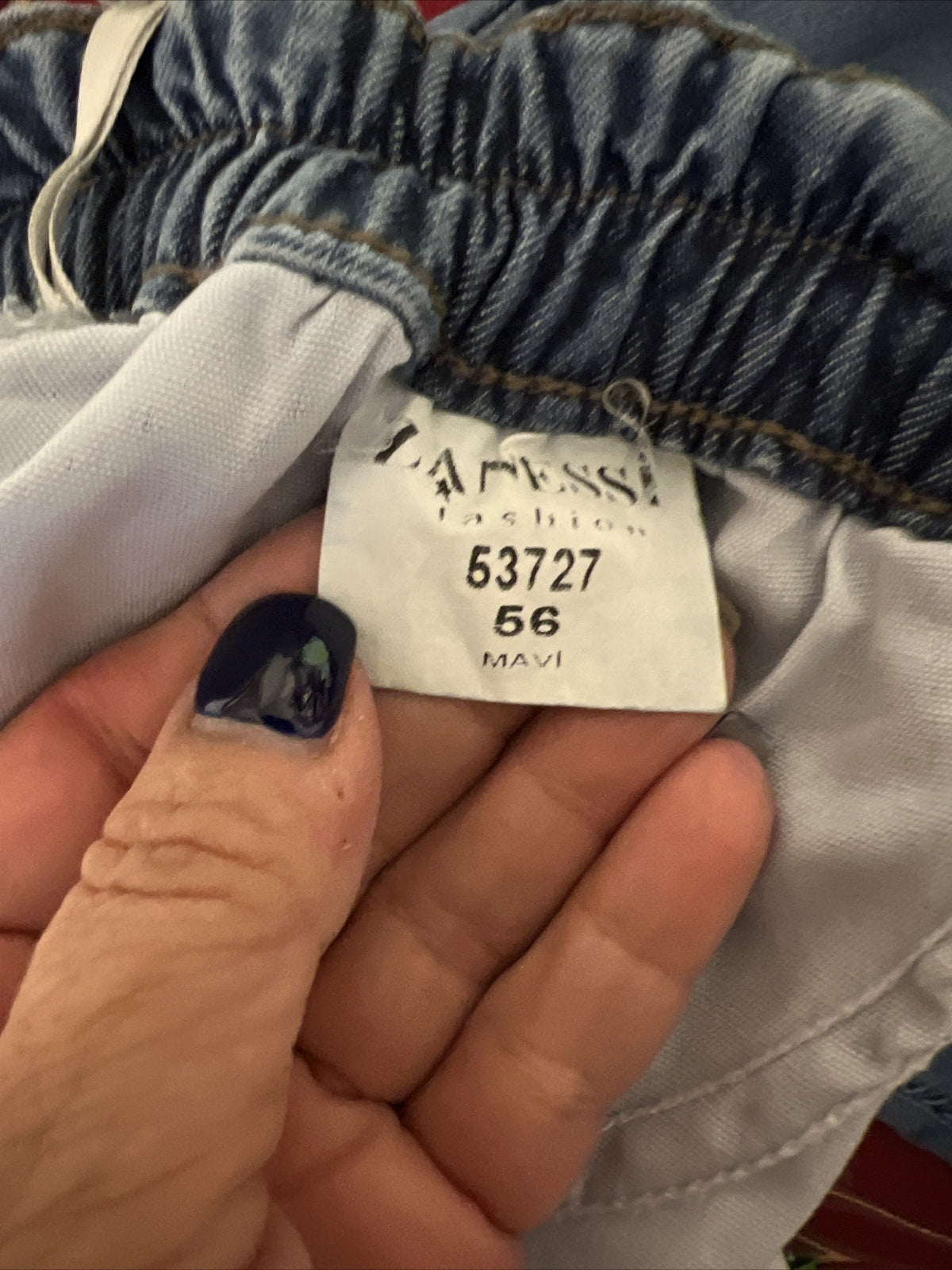 Zanessi Glam Ripped Jeans with Rhinestones Sz 22/56 Made in Turkey