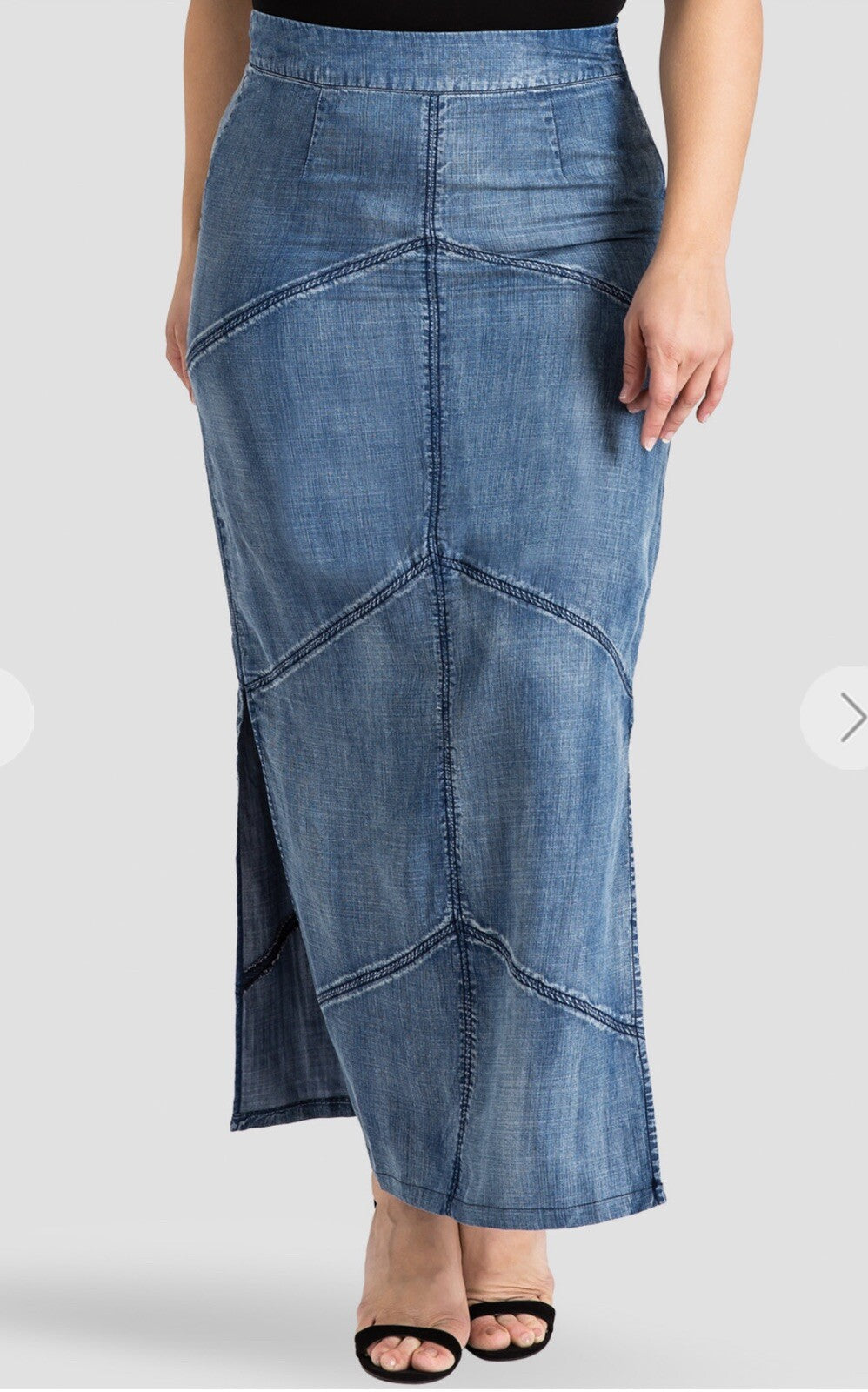 Standards and Practises  Light Fabric Jean Skirt, 18/3X