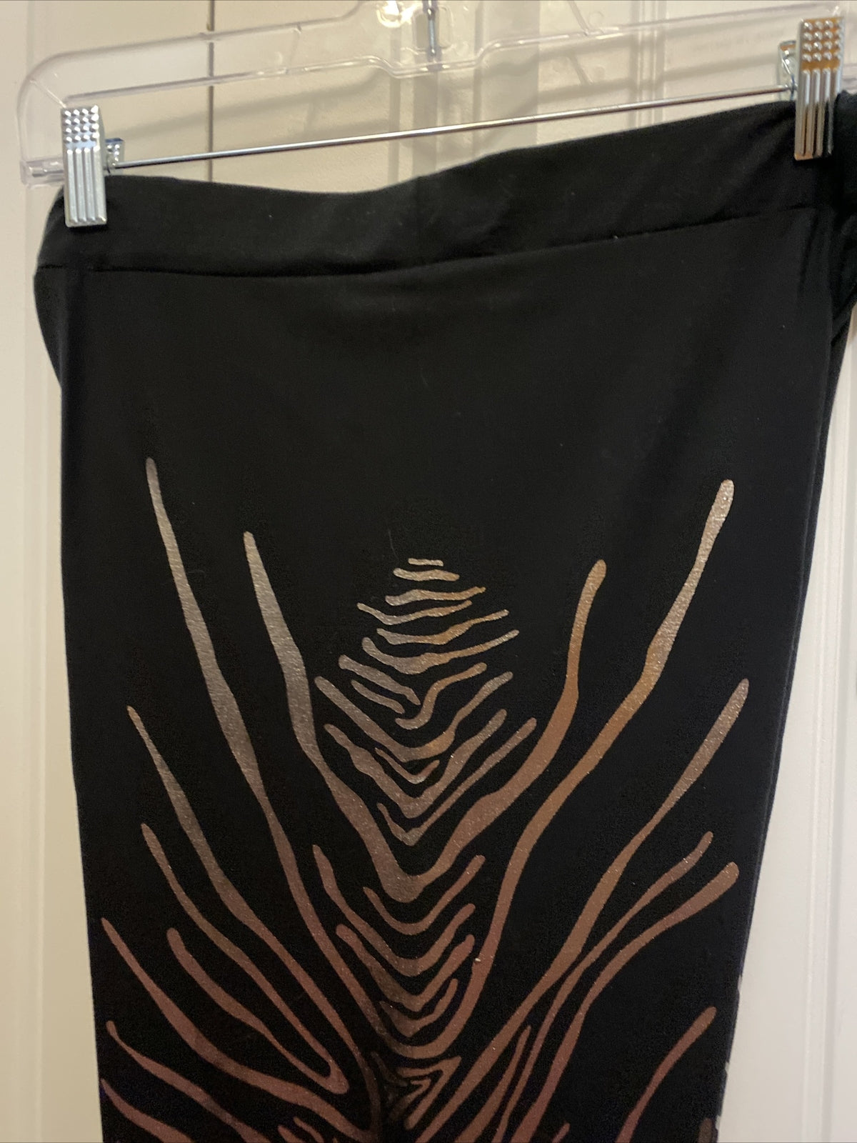 Darkwin Metallic Print Leggings Sz XL (18–20) Made in Turkey