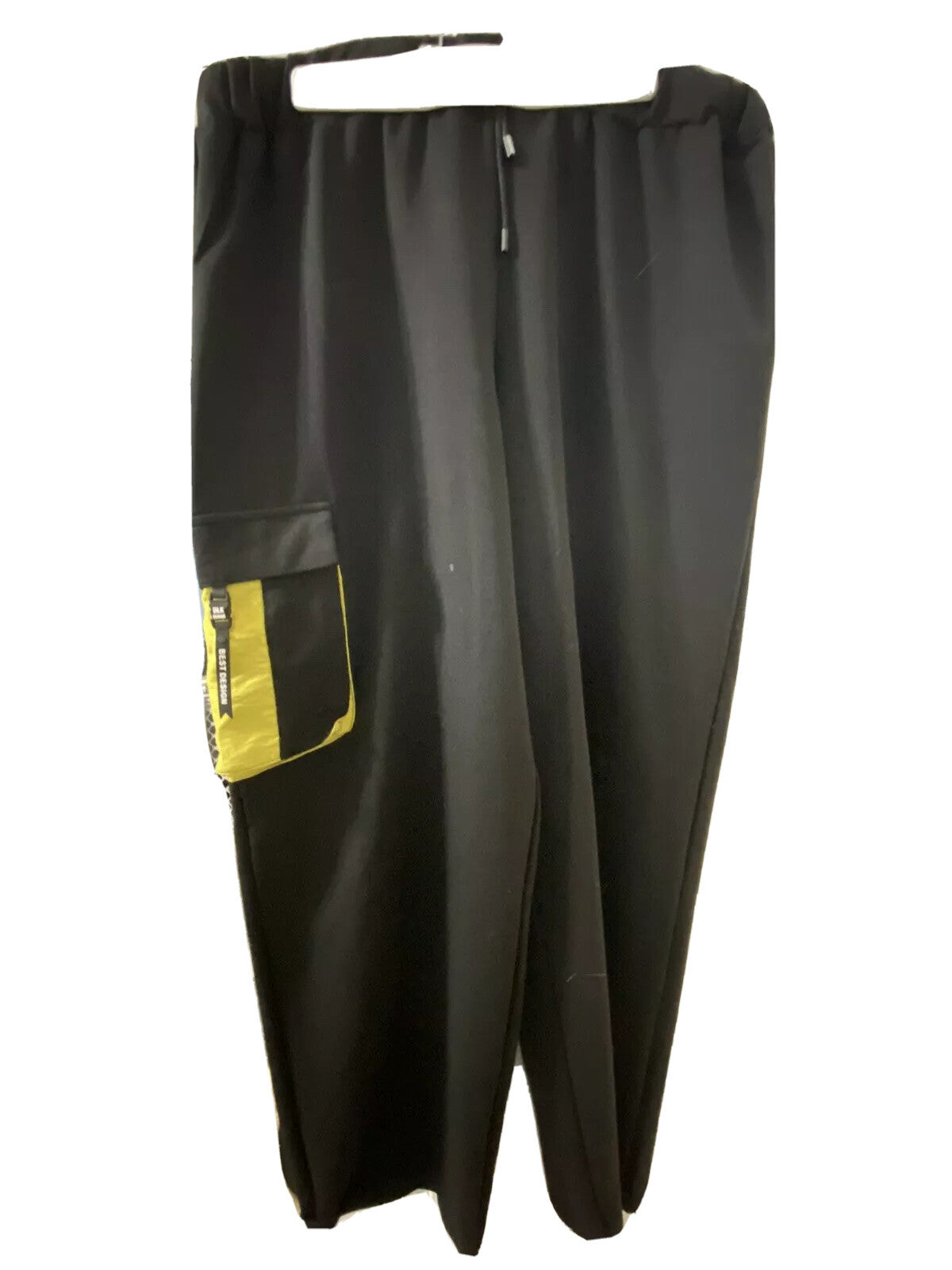 Darkwin 2 Pcs Black & Yellow Hooded Sweatsuit, Sz XXL (20), Made In Turkey