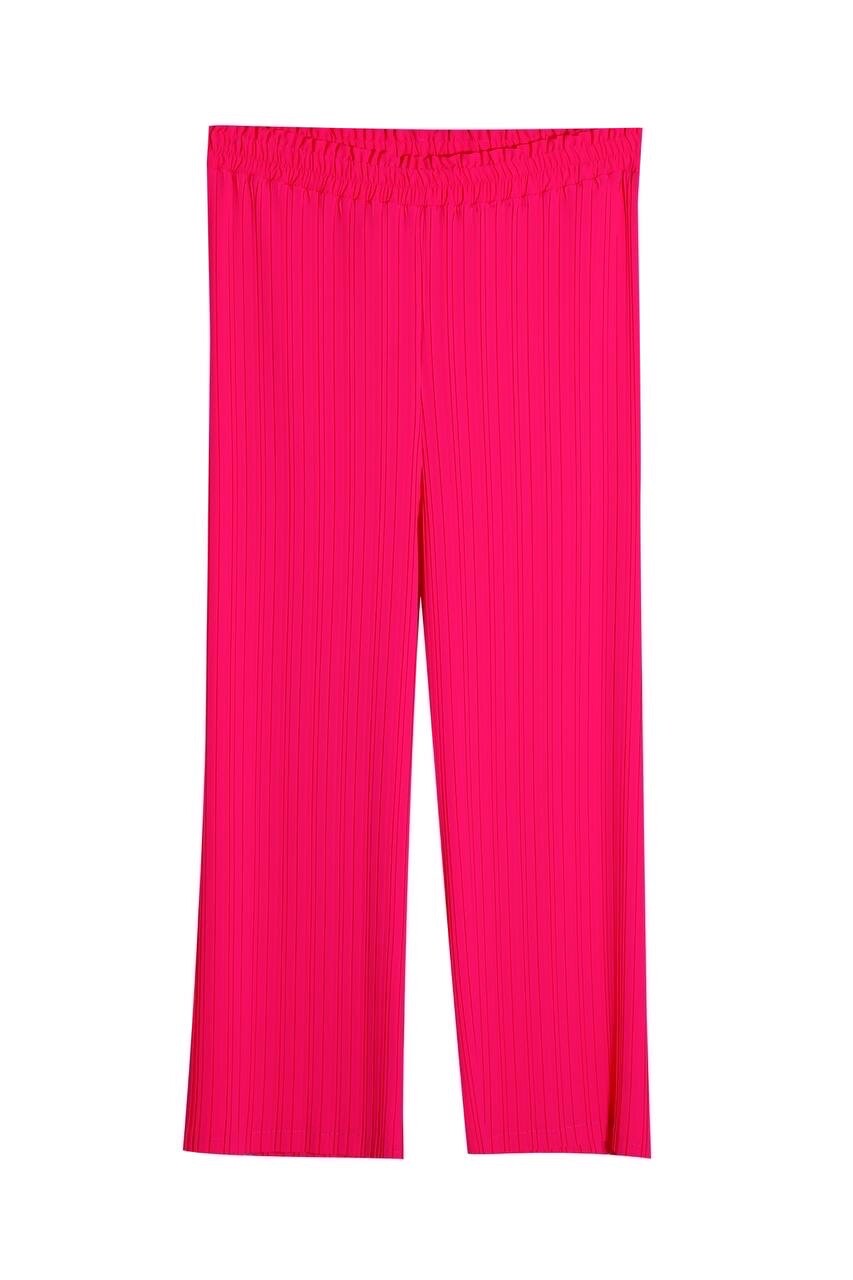 Darkwin Hot Pink 2 Pcs Pleated Suit, Asymmetrical Top & Pants, Sz XXL, Turkey