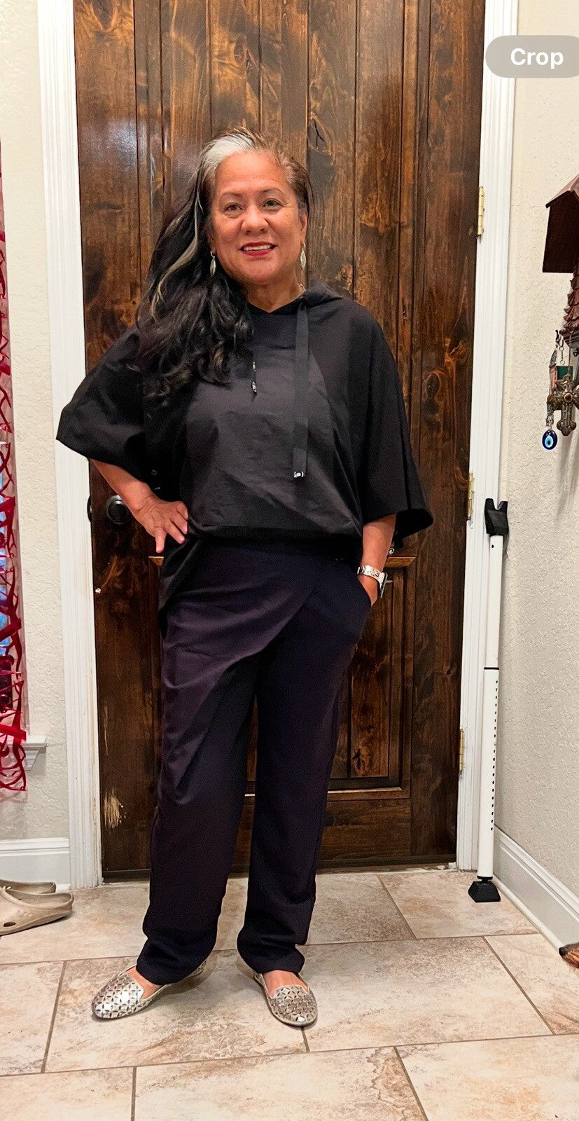 Zanessi Navy Asymmetrical Pants Sz 12/46 – Chic Draped Style, Made in Turkey