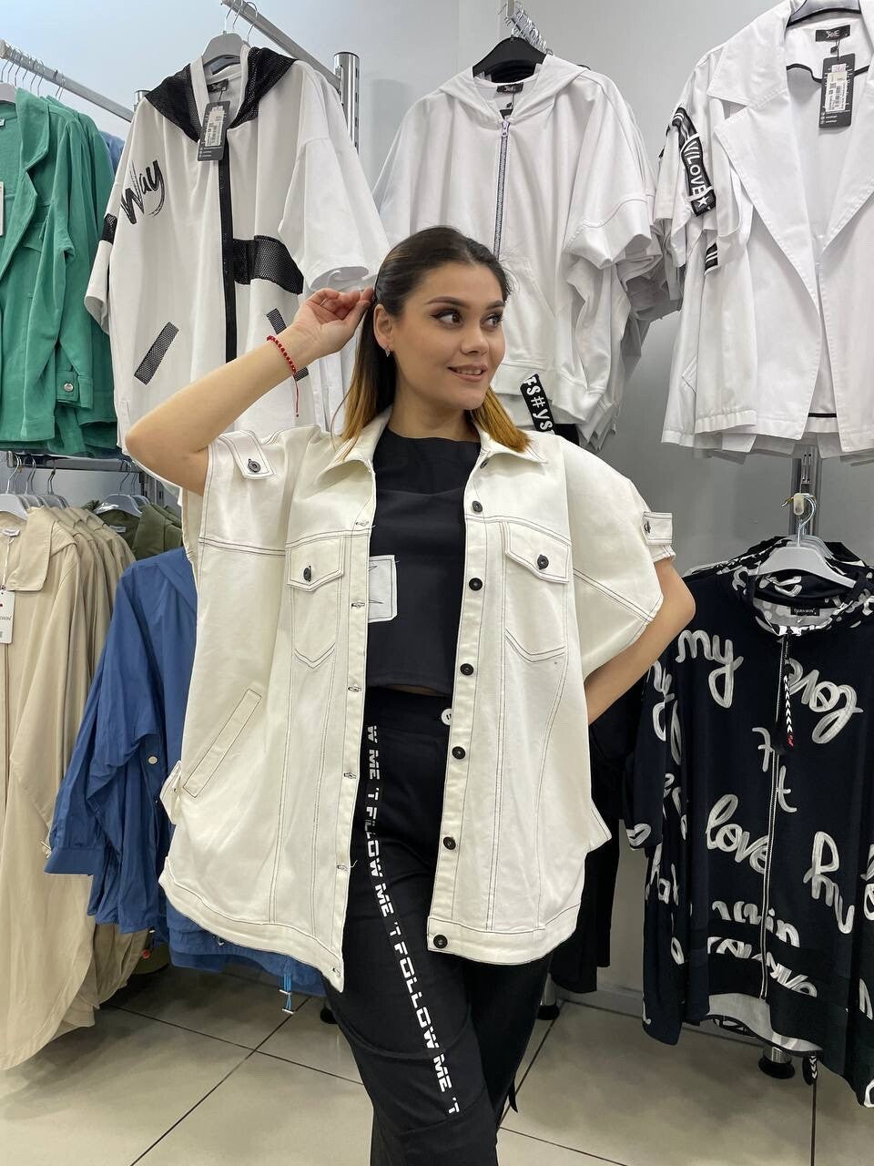 Soie Funky Oversized Vest One Size Streetwear Style Made in Turkey