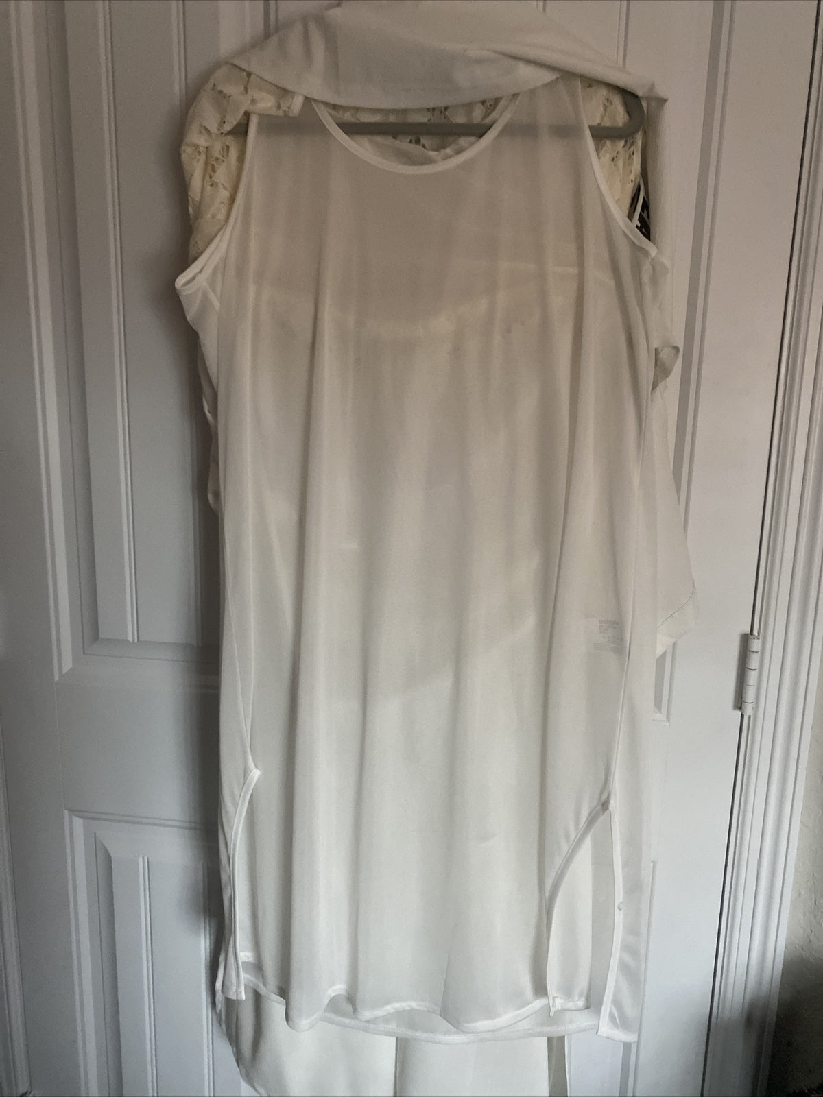 Darkwin White Lace Oversize Dress 22/2 Layered Elegant Made In Turkey