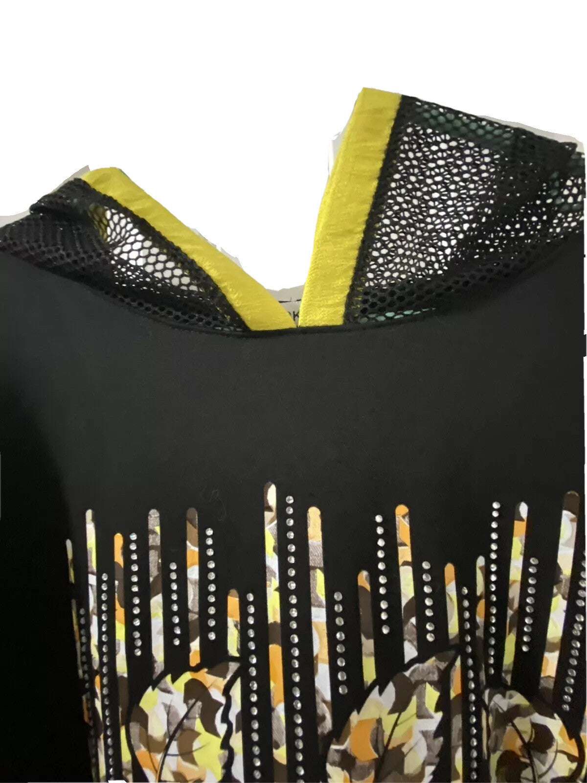 Darkwin 2 Pcs Black & Yellow Hooded Sweatsuit, Sz XXL (20), Made In Turkey