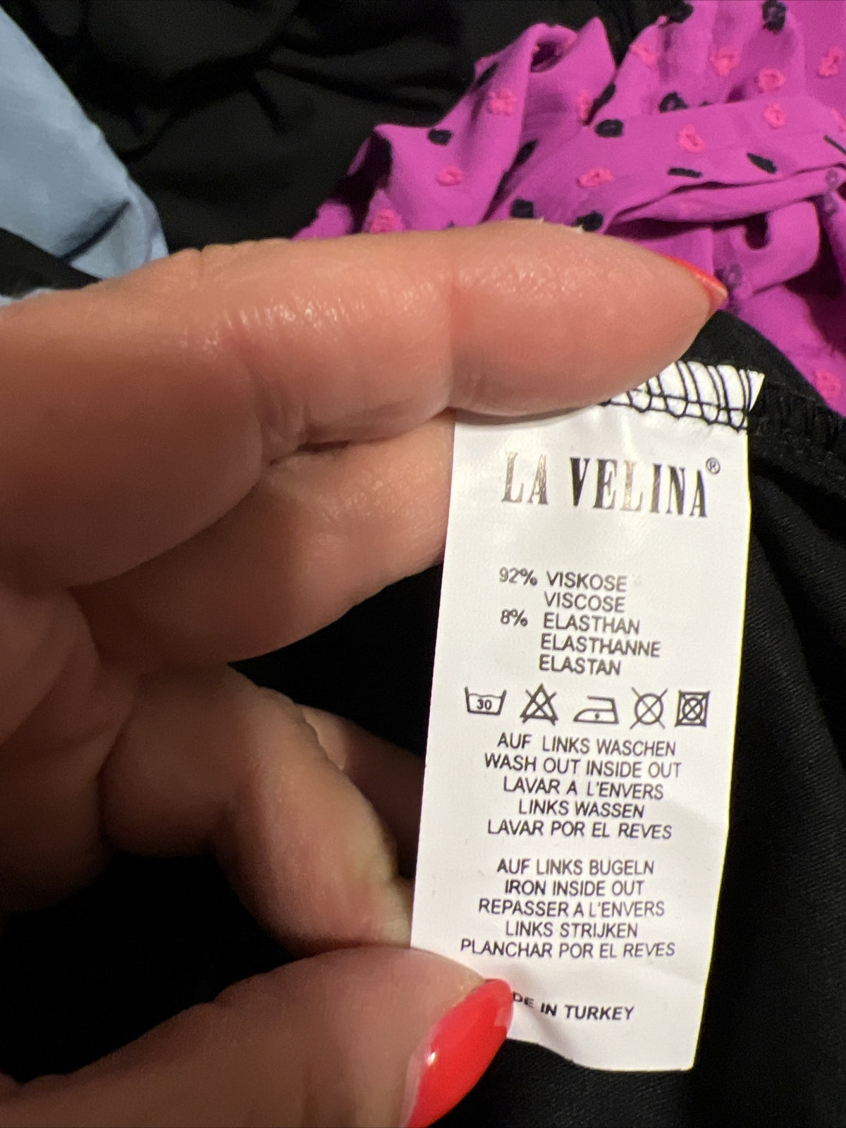 LaVelina Asymmetrical Denim Patch Dress Sz 22/48 Made in Turkey