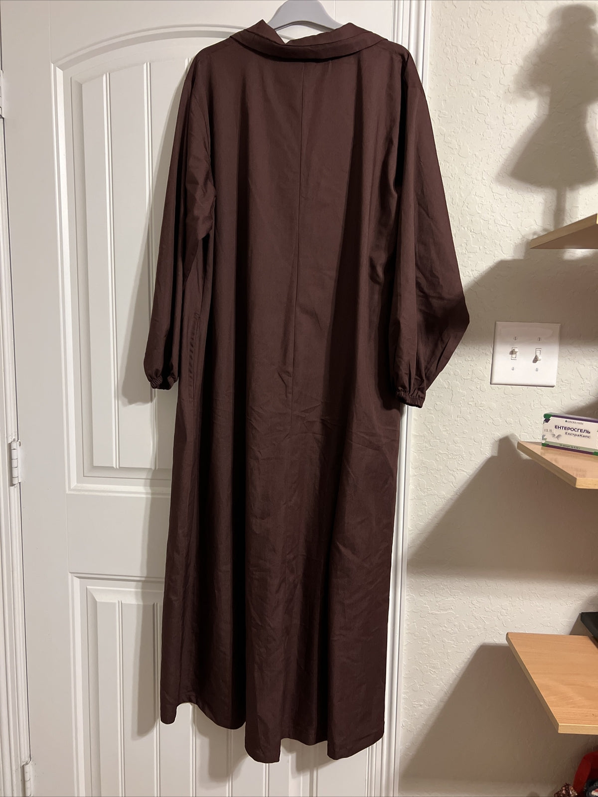 S&H Moda Brown Maxi Dress Sz 20-22/XL Made in Turkey