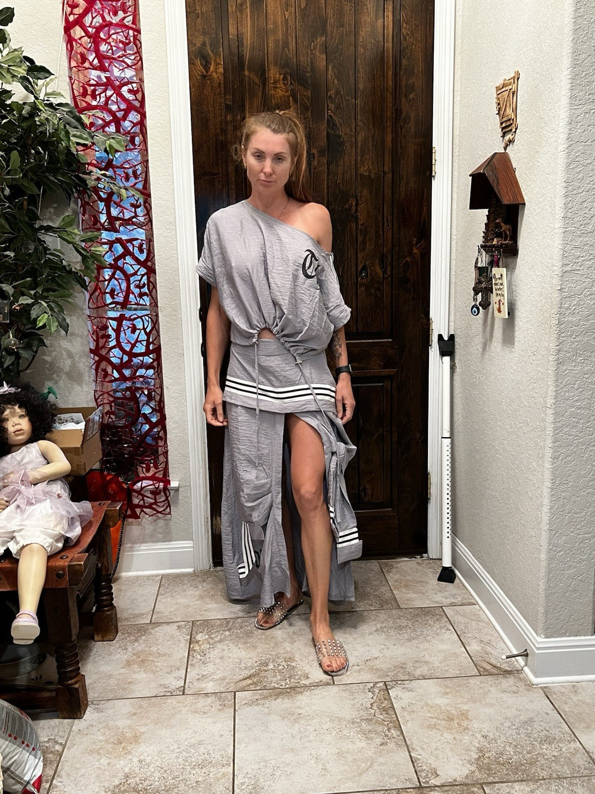 Bukezy Summer 2pc Set, Off Shoulder Top & Maxi Skirt, Sz M Turkey