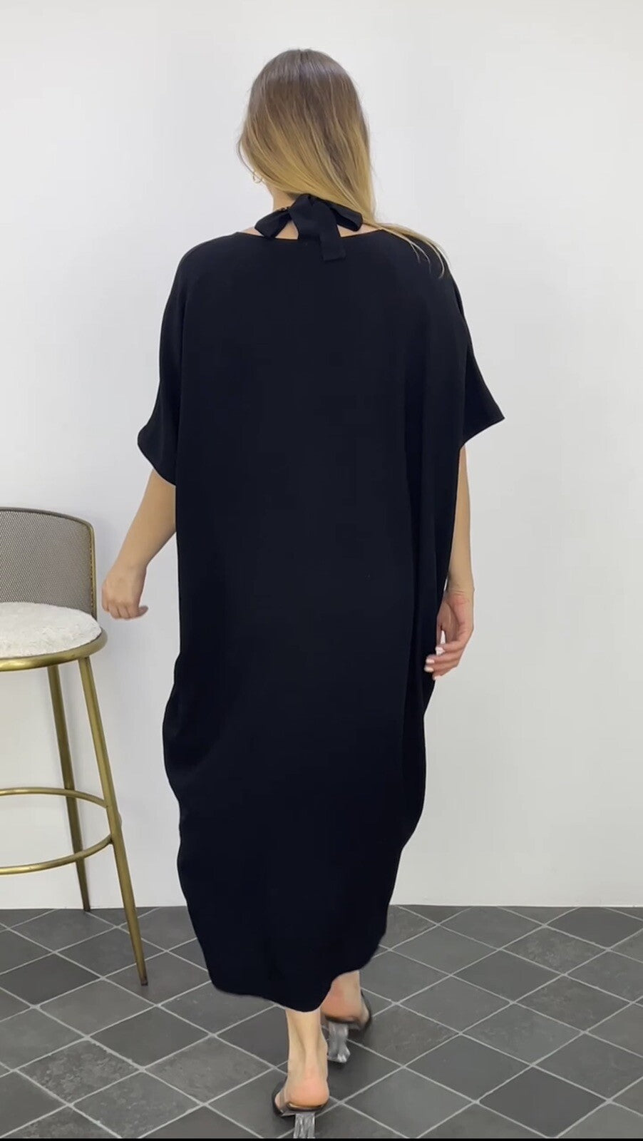 Darkwin Oversized Beaded Neck Dress Sz 22-24/2 Made in Turkey