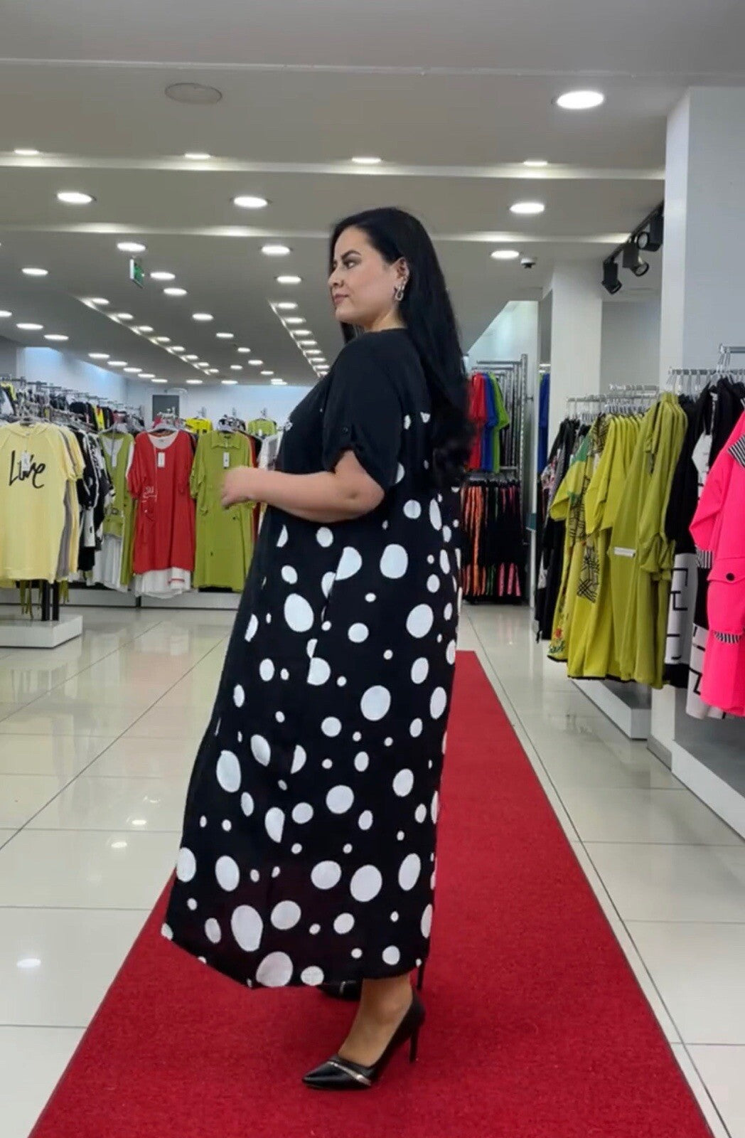 Darkwin Polka Dot Evolution Dress Sz 2X Made In Turkey