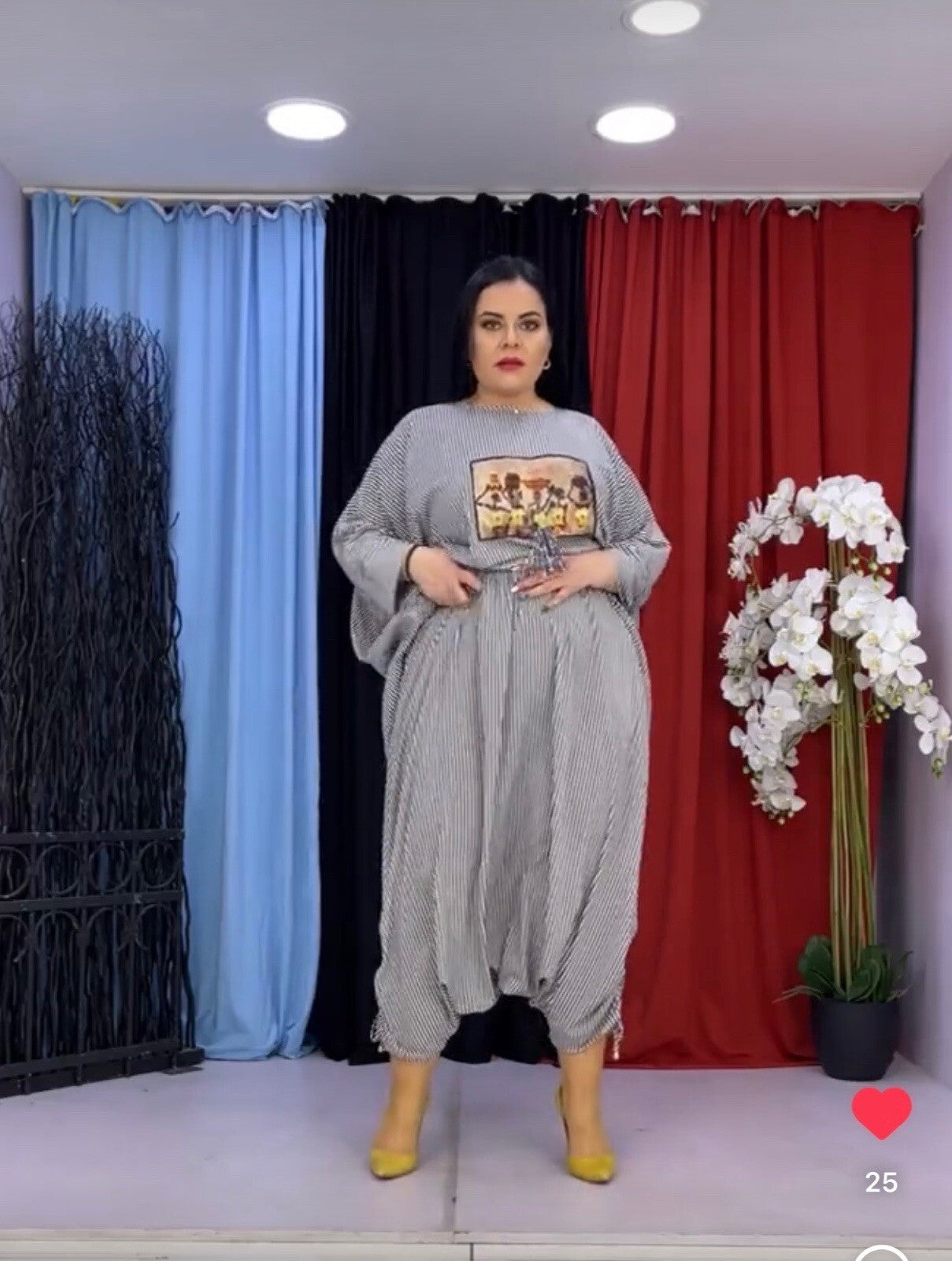 Darkwin Oversize 2 Pcs Suit, Harem Pants & Top, Sz 2XL, Made In Turkey