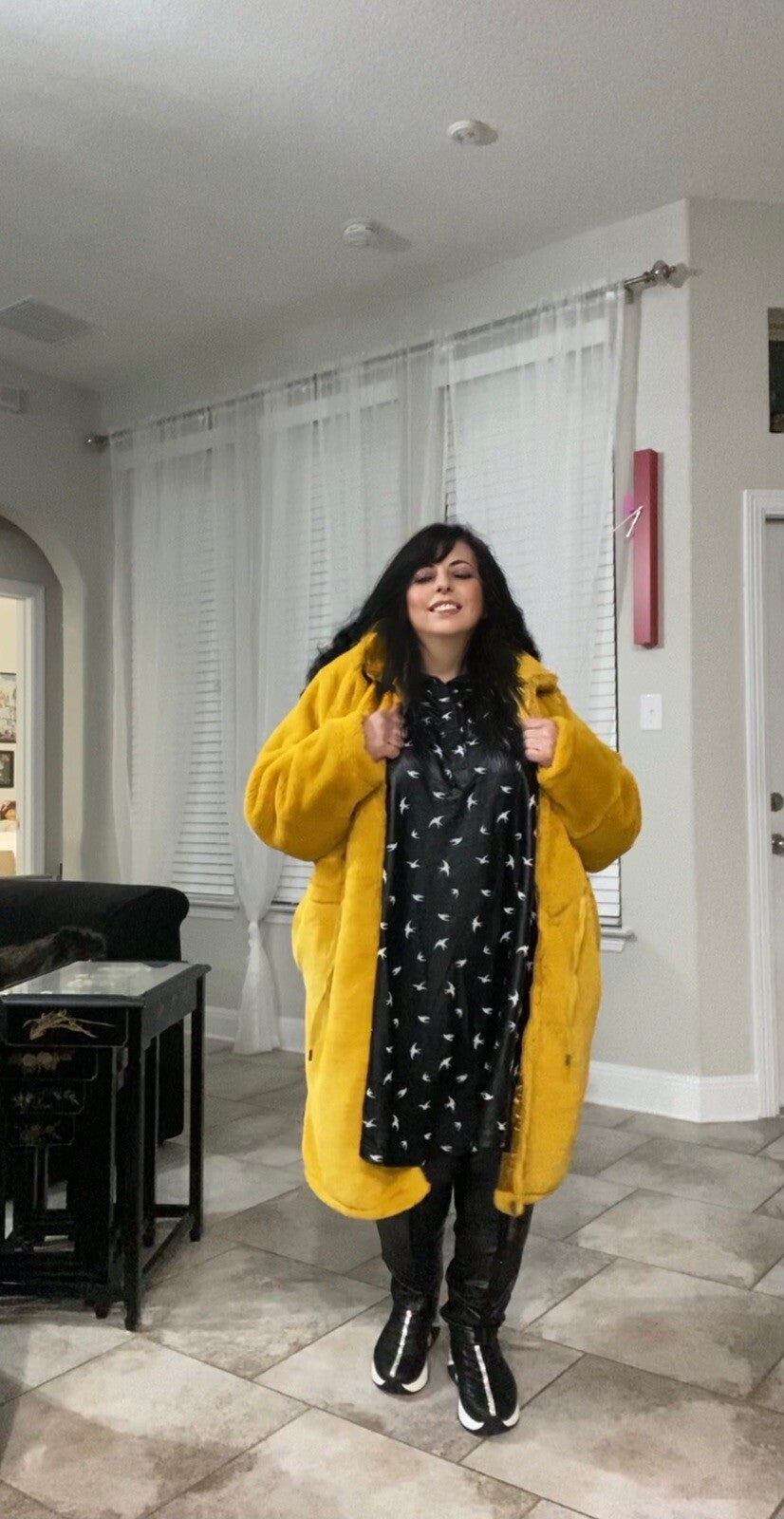 Darkwin Gorgeous Mustard Yellow Coat, Sz 22/2 Made In Turkey