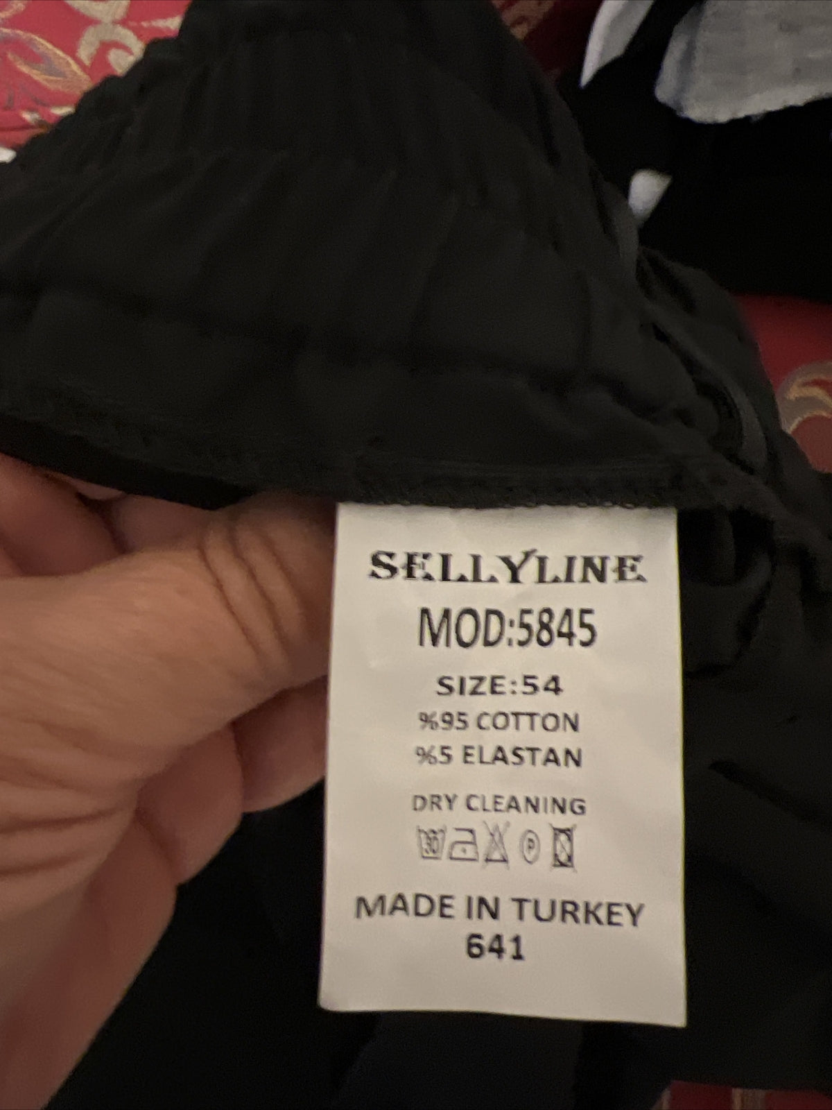 Selly Black Pants Sz 20/54 Stretch Waist Utility Style. Made In Turkey