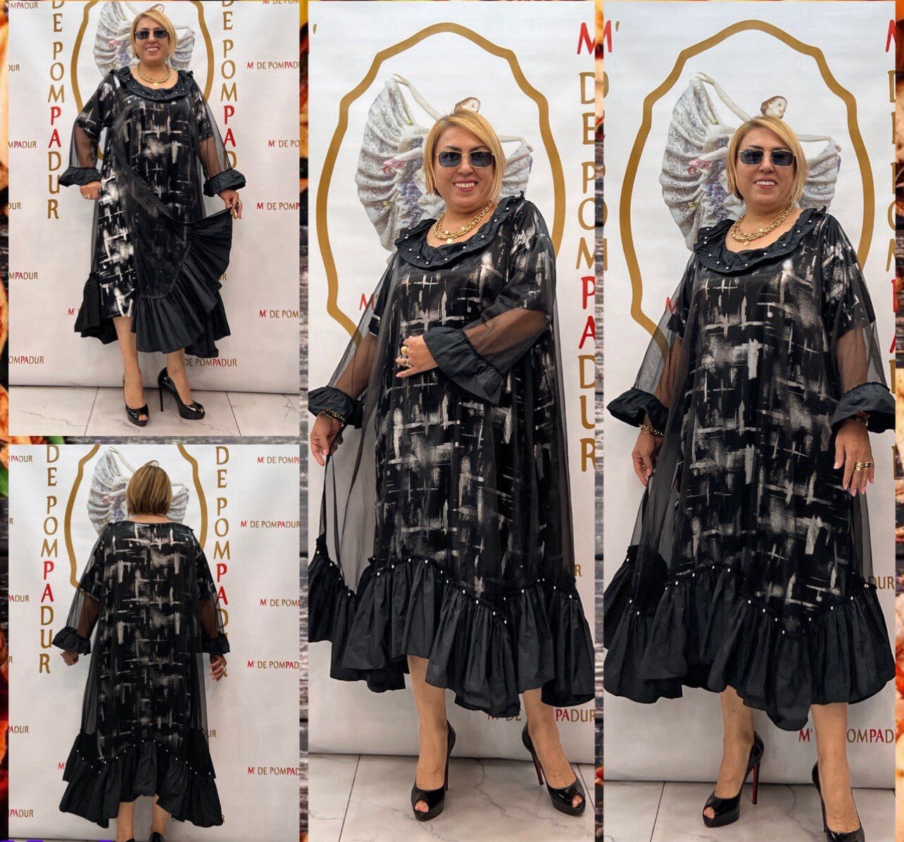 M’De Pompadur Women’s Plus Size Dress 22/4 | Made in Turkey Elegant