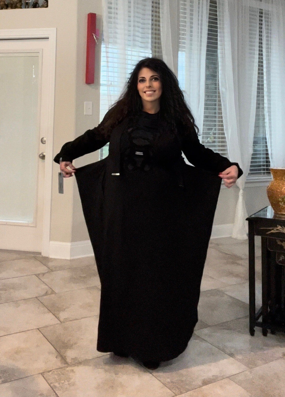 Chic Aria Luna Black Overall Dress Sz 12/42 Plus Size Turkey