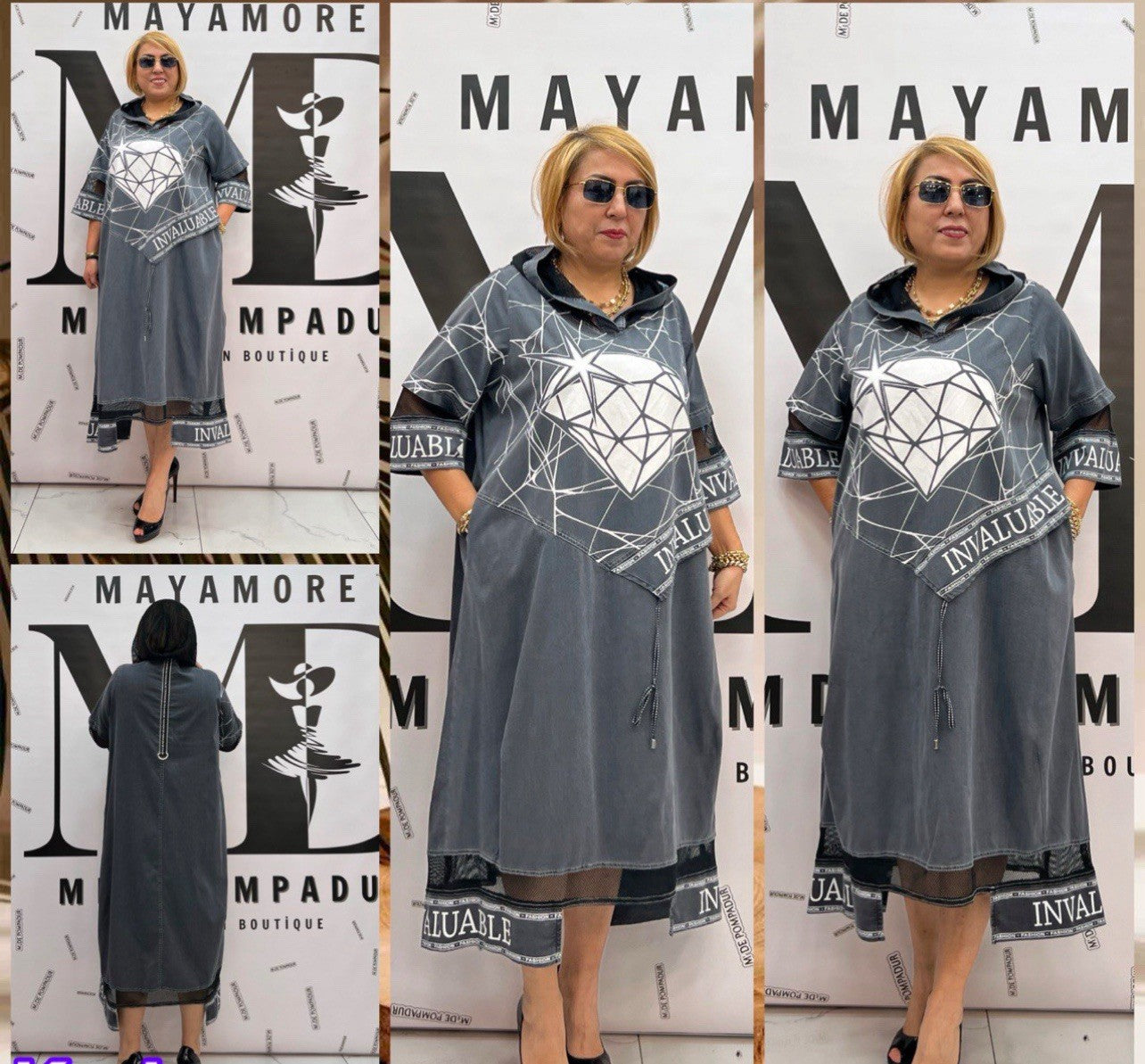 M’De Pompadur Women’s Plus Size Dress 20/4 | Made in Turkey Elegant